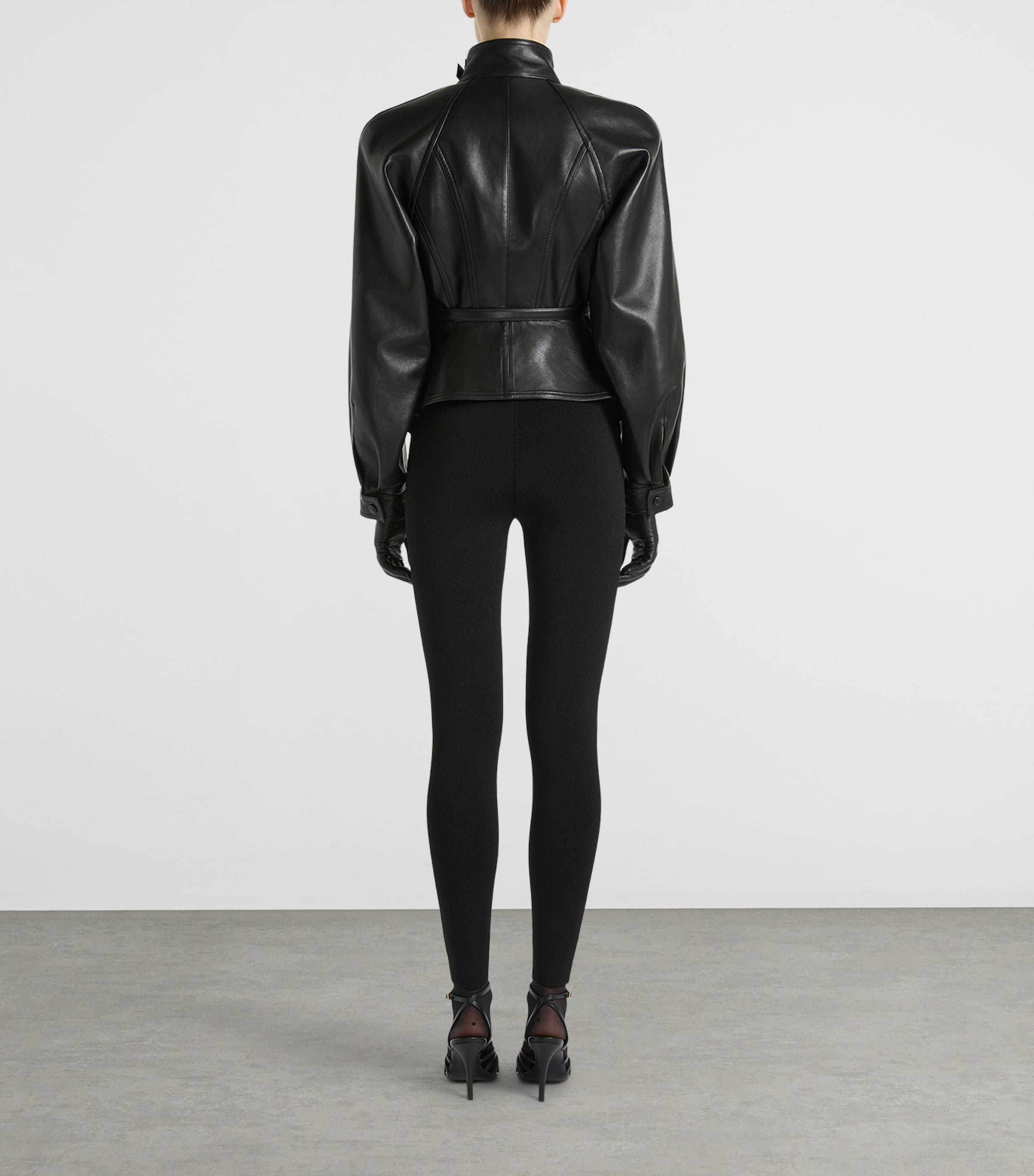 Balmain Womens Jersey High-Rise Trousers Noir Image 4