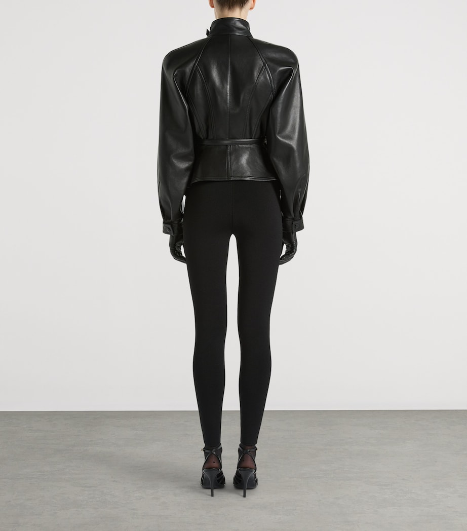 Balmain Womens Jersey High-Rise Trousers Noir Image 4