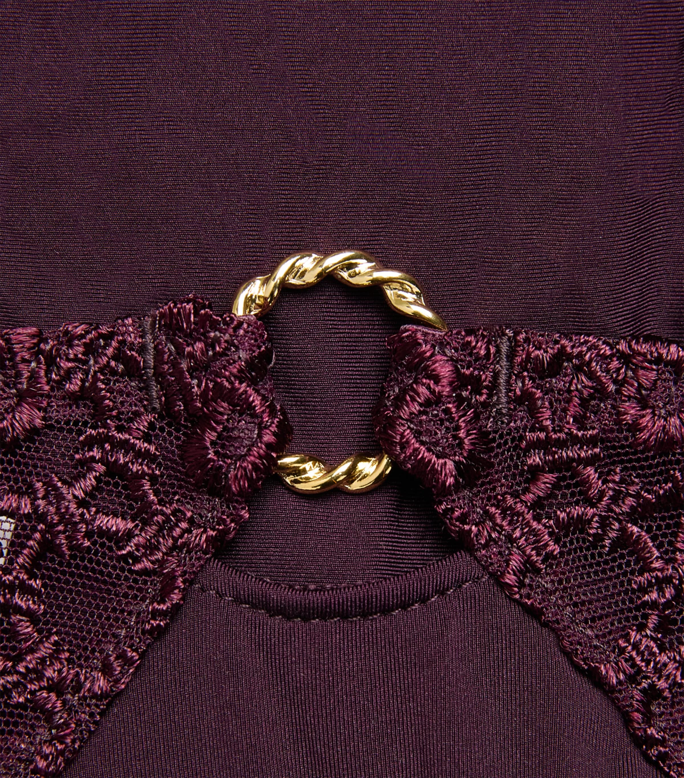 Aubade Womens Eloge du Désir Tanga Deep Berry Image 4