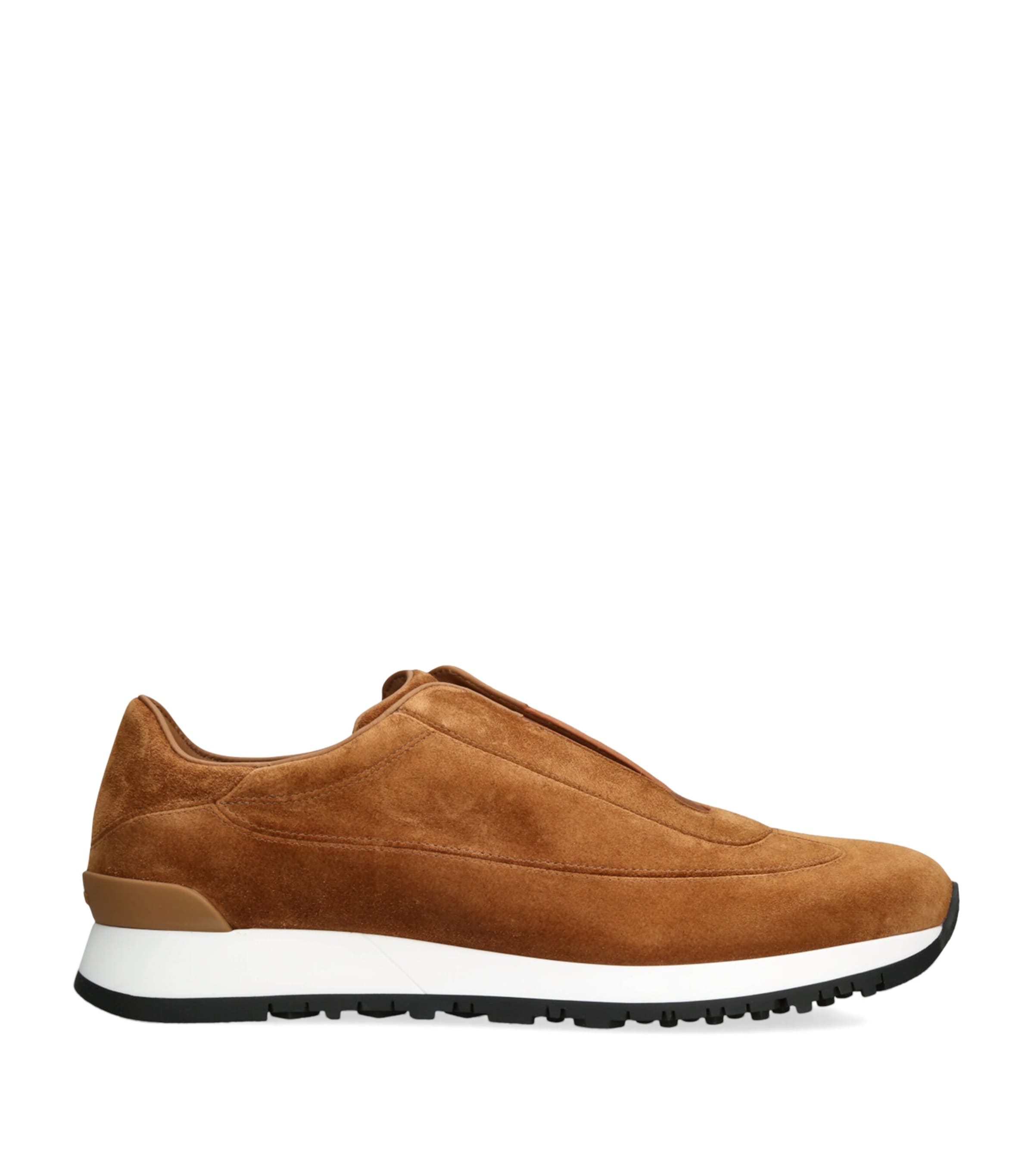 John Lobb Suede Lift Slip-on Sneakers In Brown