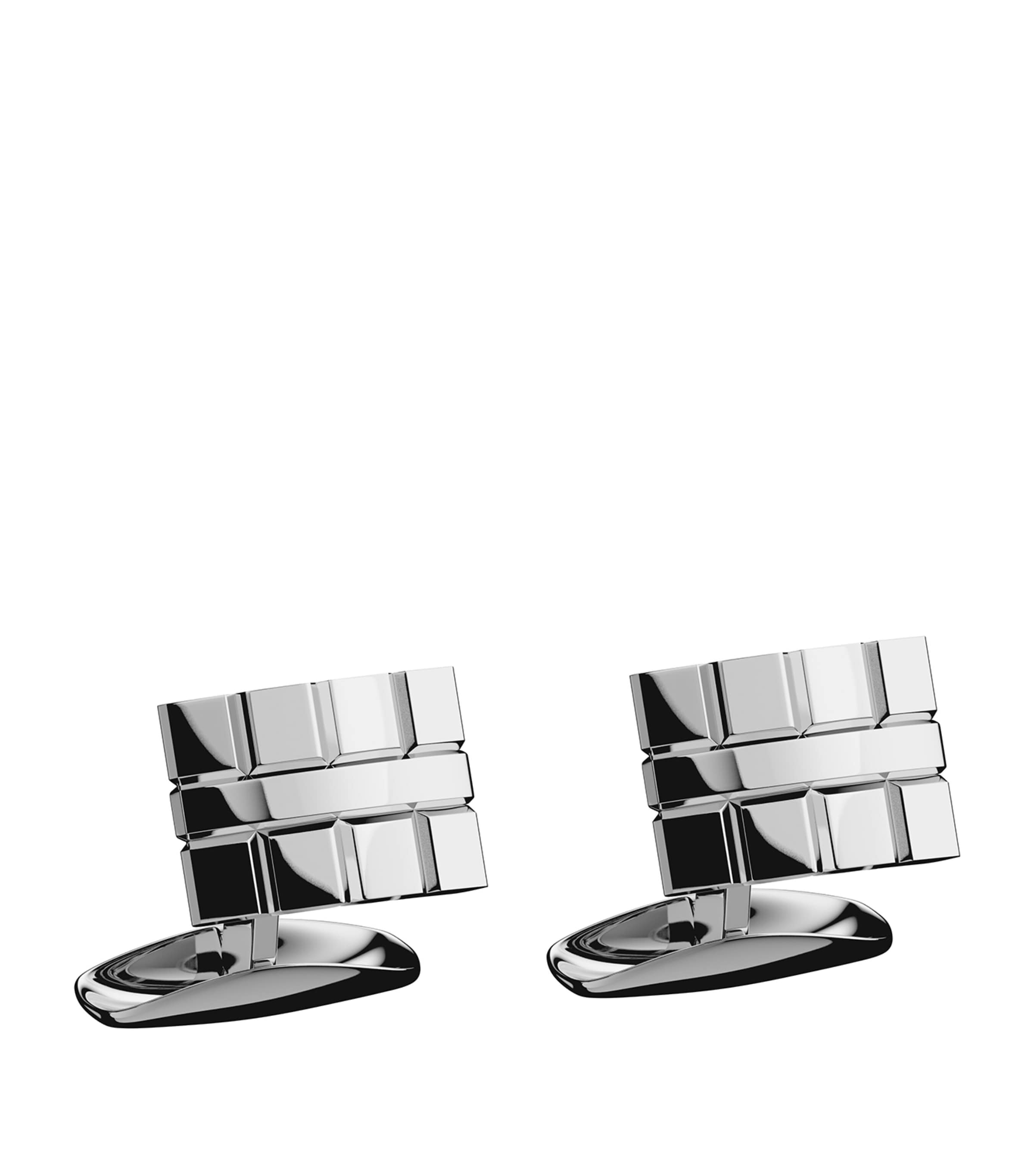 Shop Chopard Ice Cube Cufflinks In Silver