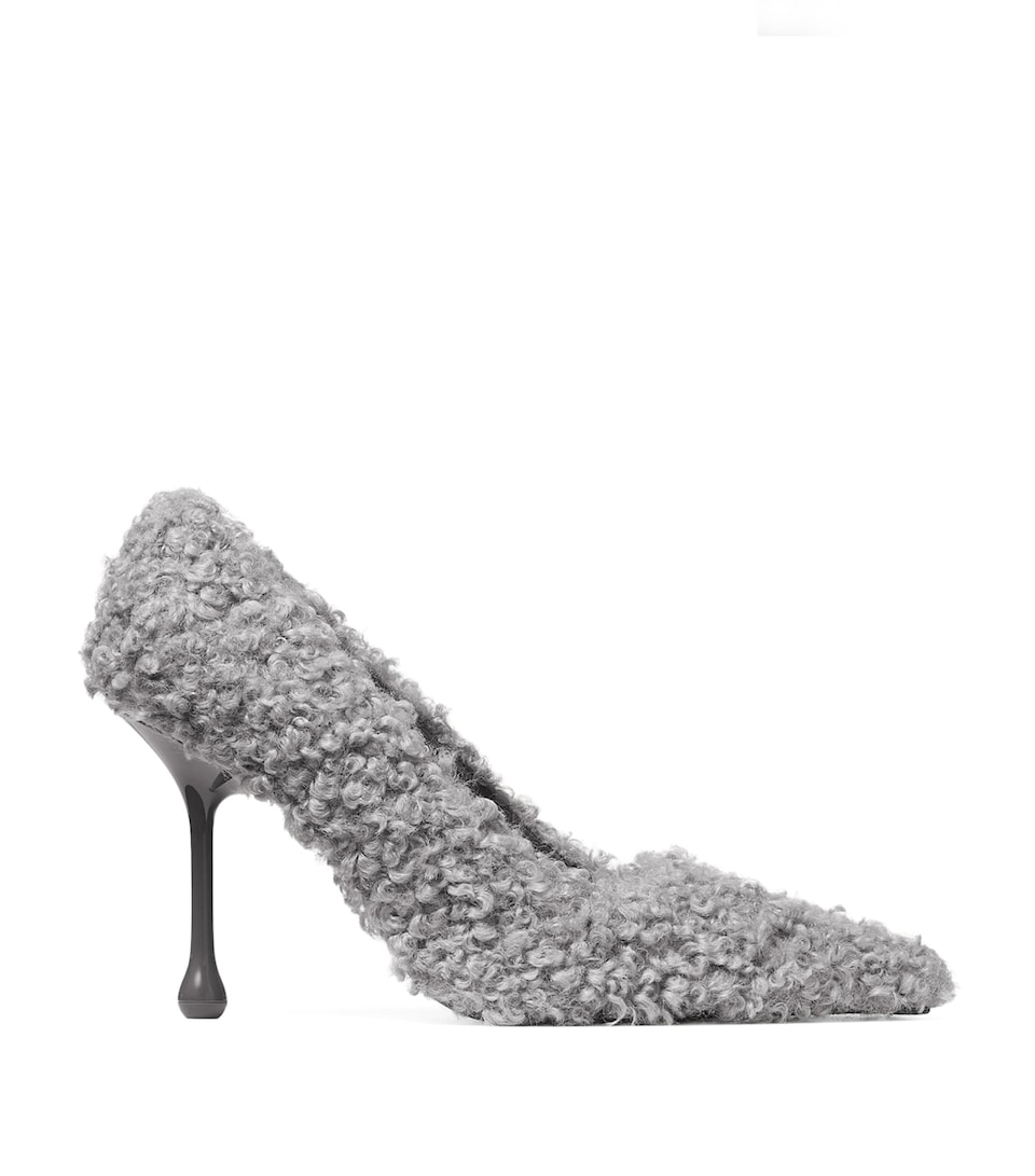 Jimmy Choo Ixia 95 Fleece Pumps Dove