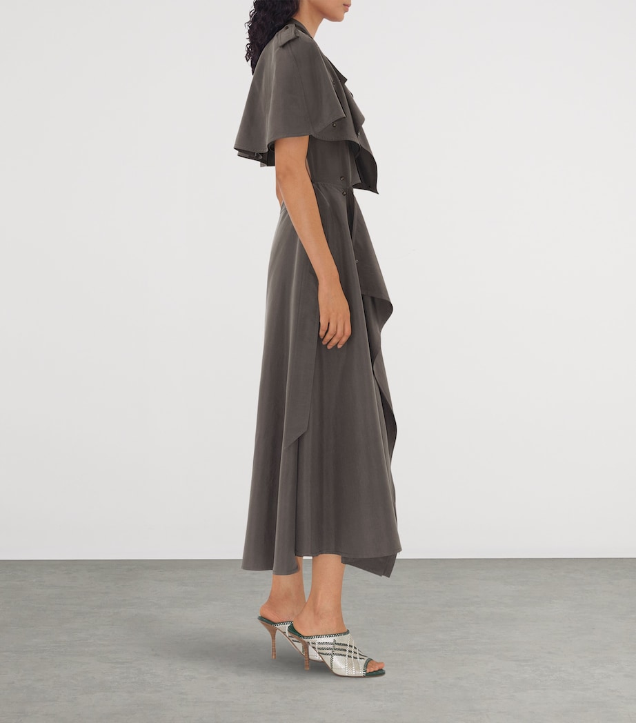 Silk Trench Midi Dress CELLAR Image 4