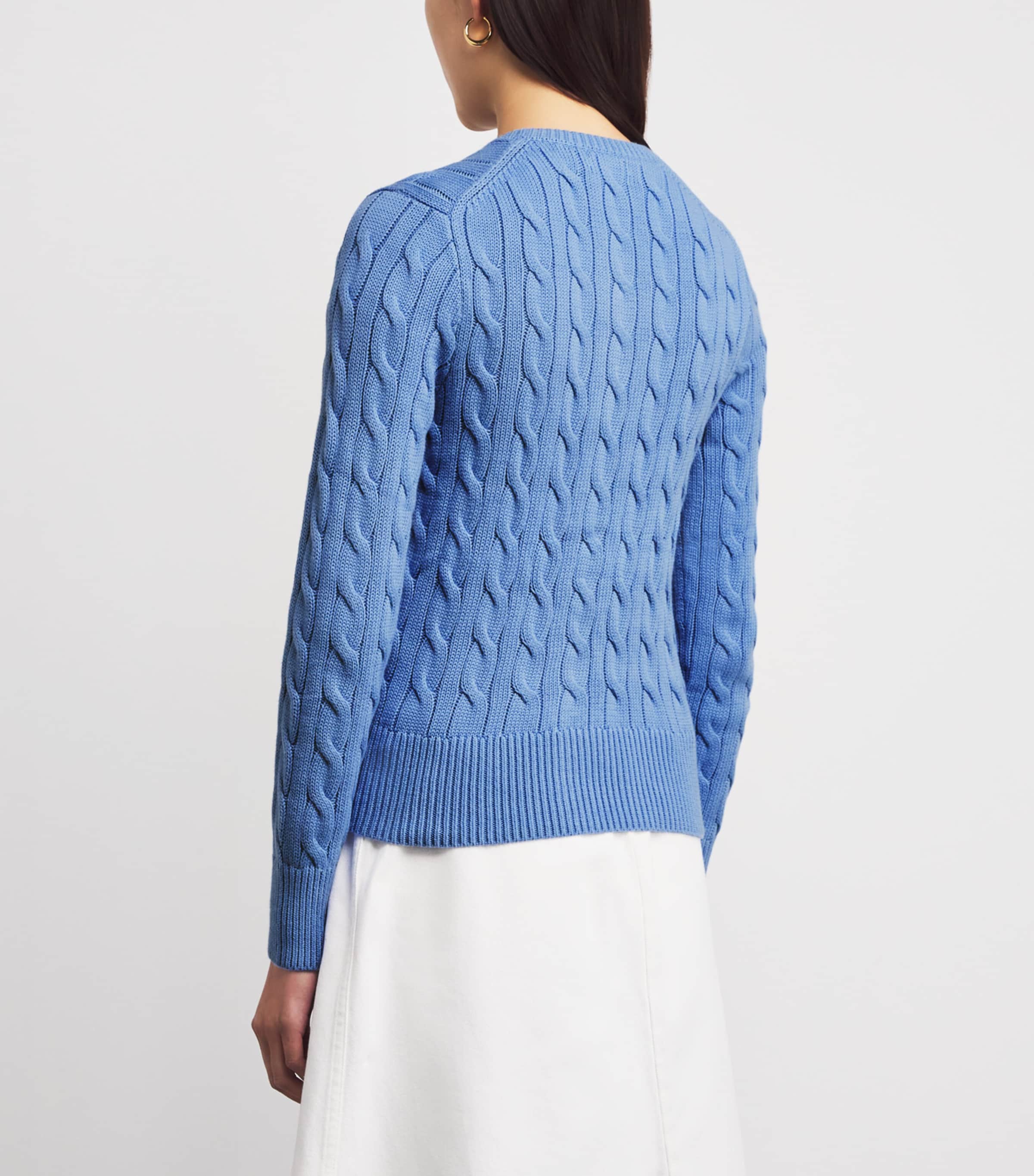 Cotton Cable-Knit Cardigan NEW LITCHFIELD BLUE Image 4