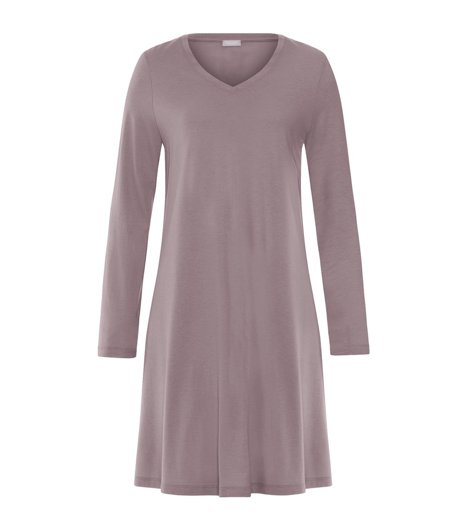 Hanro Womens Cotton-Modal Sleep & Lounge Nightdress Deep Navy Image 1