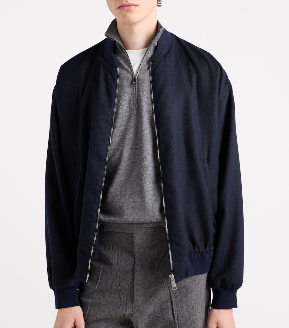 Cashmere-Silk Quarter-Zip Sweater F0480 Image 3