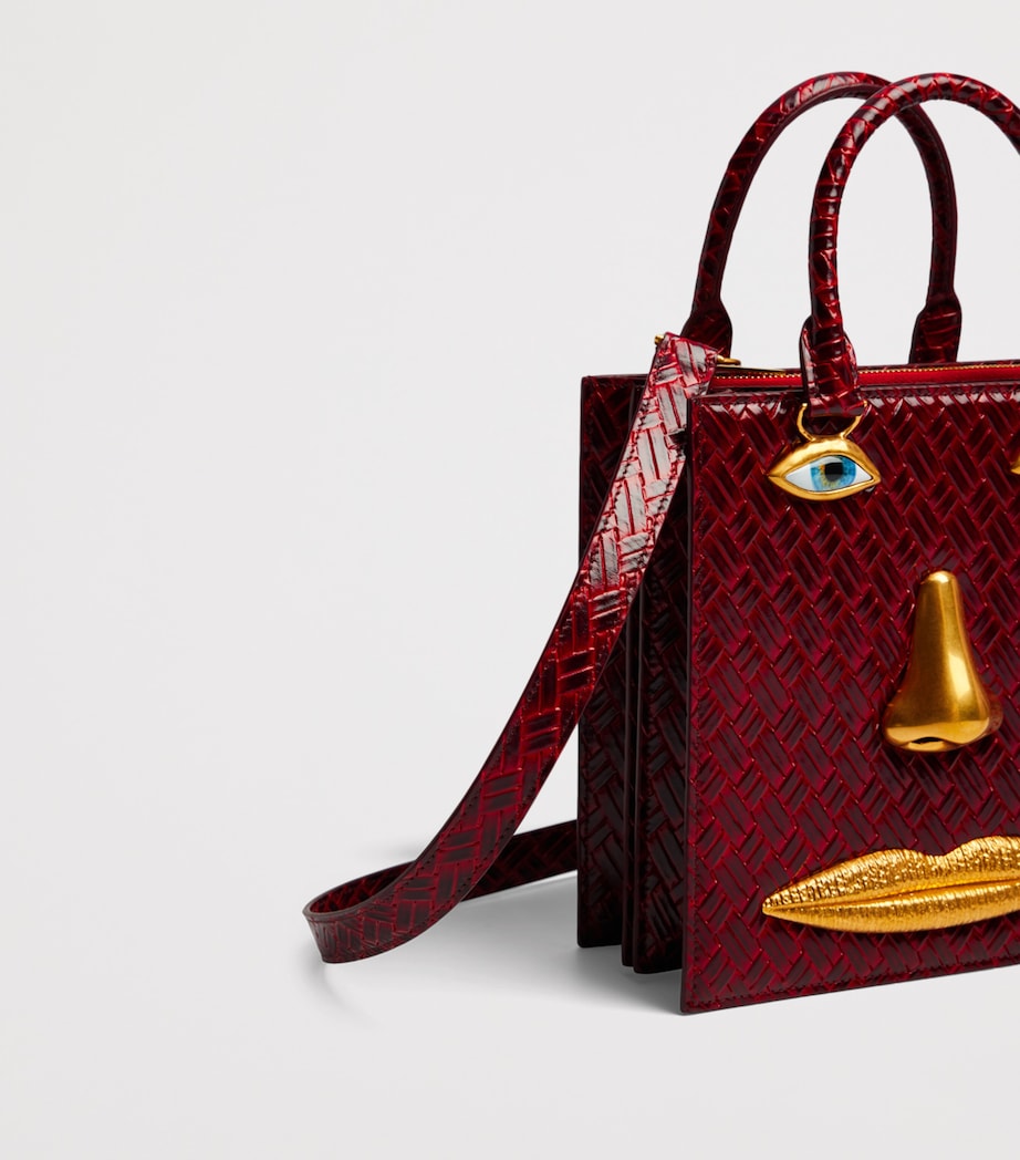 Schiaparelli Leather Face Top-Handle Bag Burgundy Image 6