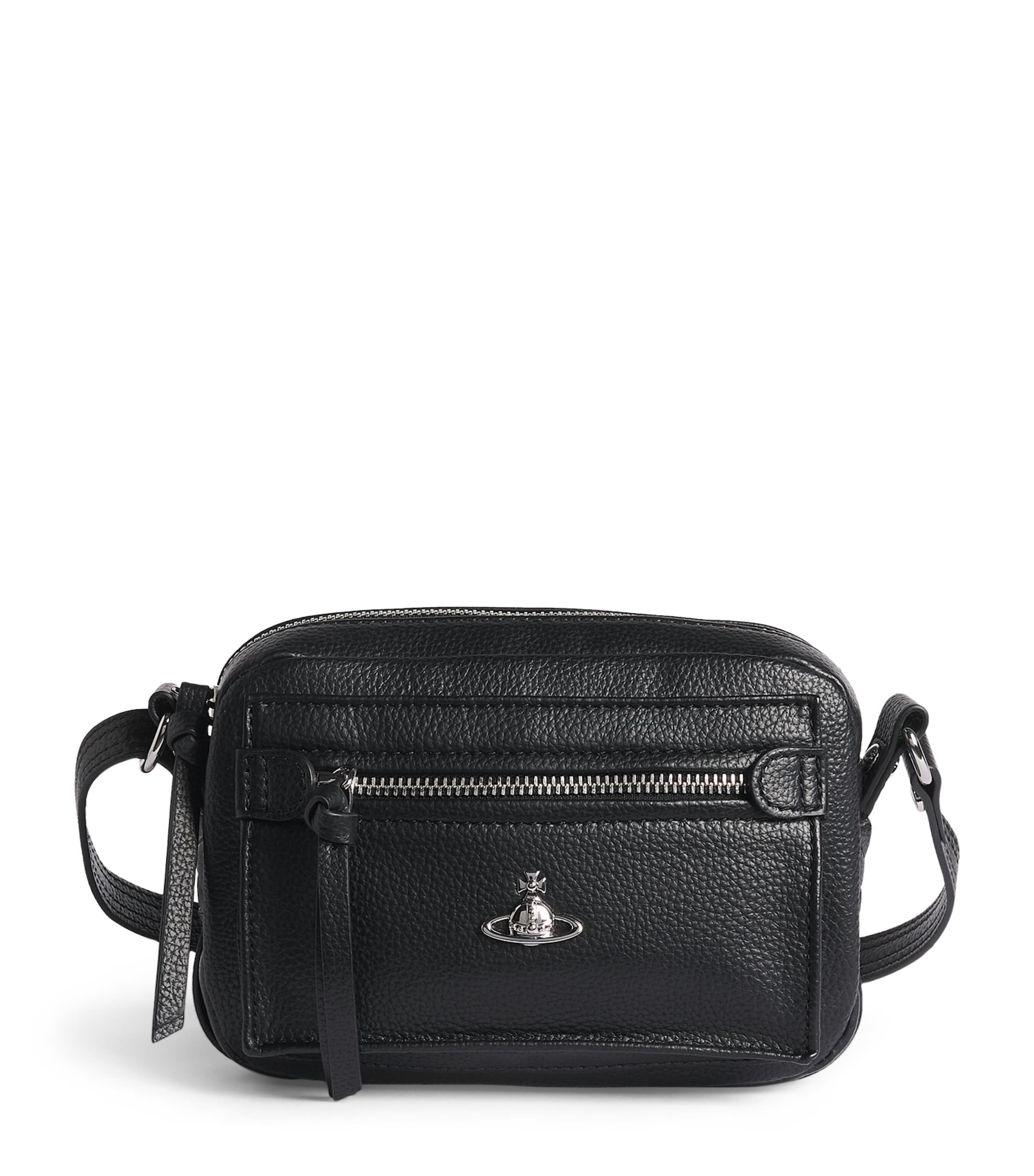 Vivienne Westwood ブラック ボディバッグ Vivienne Westwood Black Leather Hannah Cross-Body Bag | Harrods US