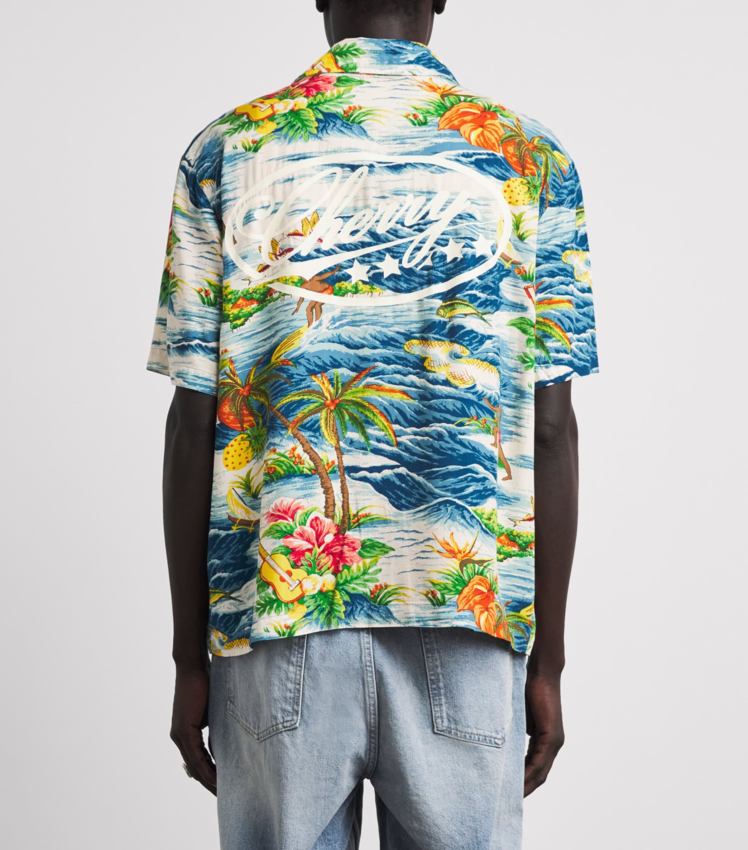 Cherry Los Angeles Mens Hawaiian Vacation Shirt Image 5