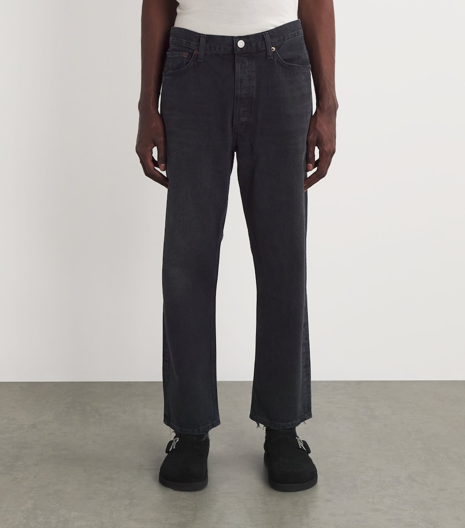 AGOLDE Mens 90's Straight Jeans Tar (washed Black) Image 3