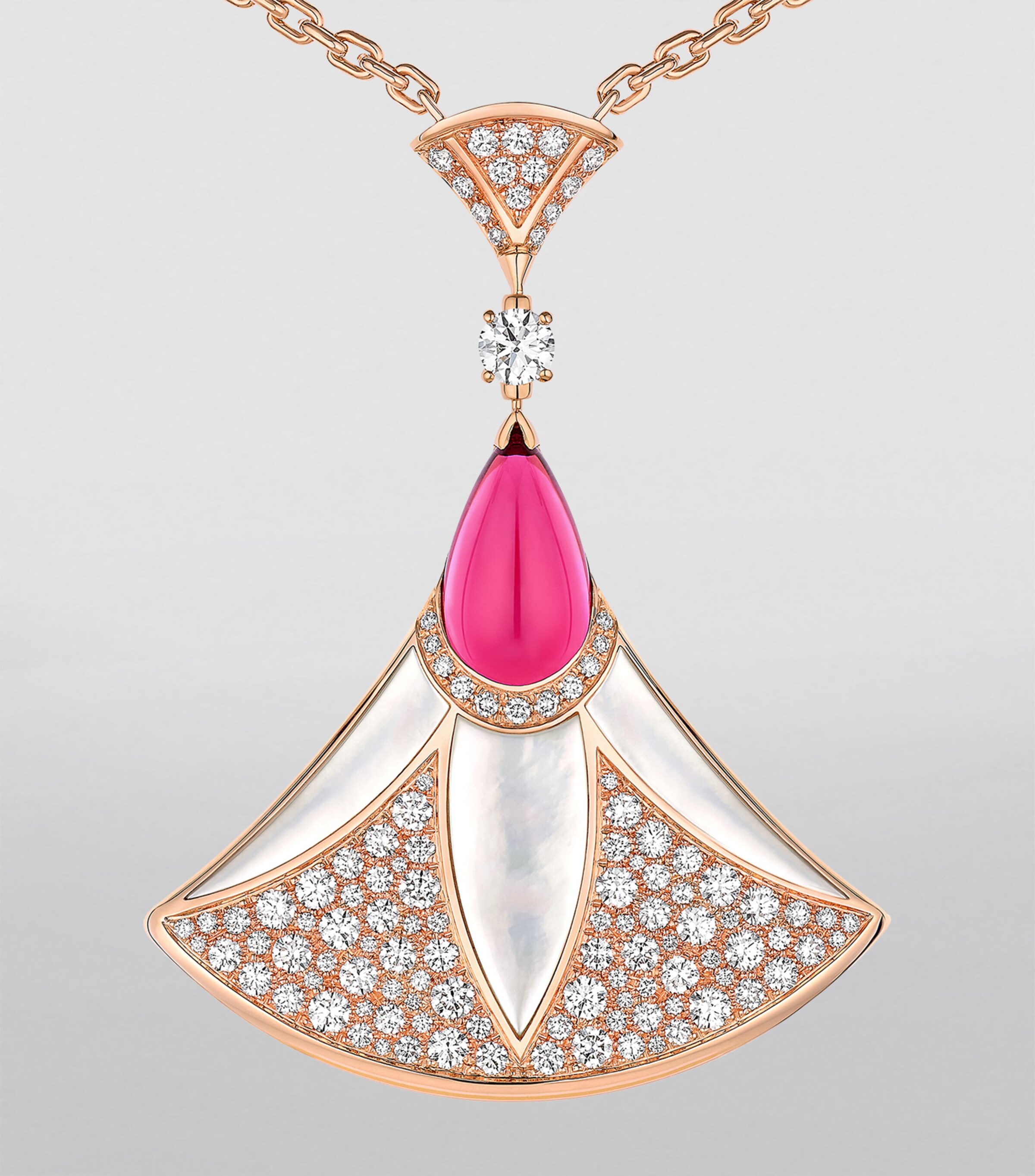 Bvlgari Rose Gold, Diamond and Rubellite Divas' Dream Necklace Rose Gold Image 4