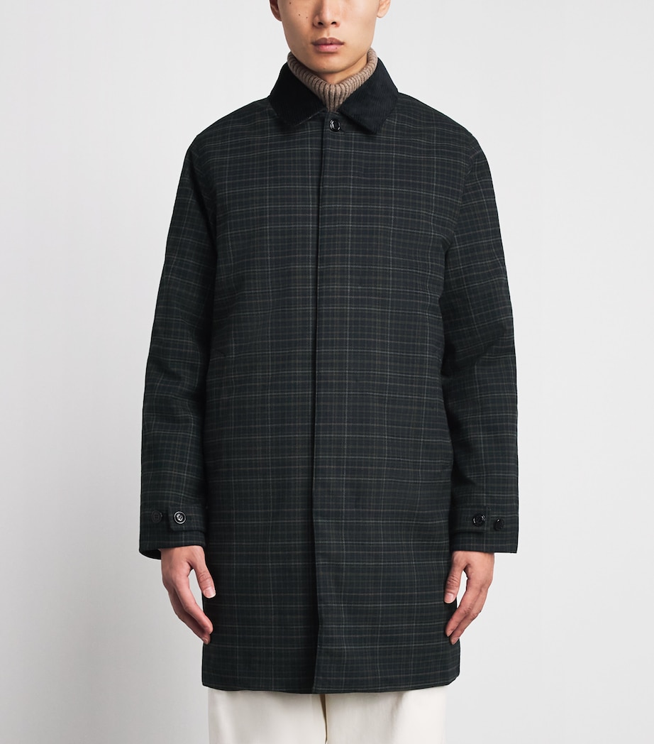 Barbour Mens Winter Lorden Waterproof Coat Shadow Heritage Chck Image 4