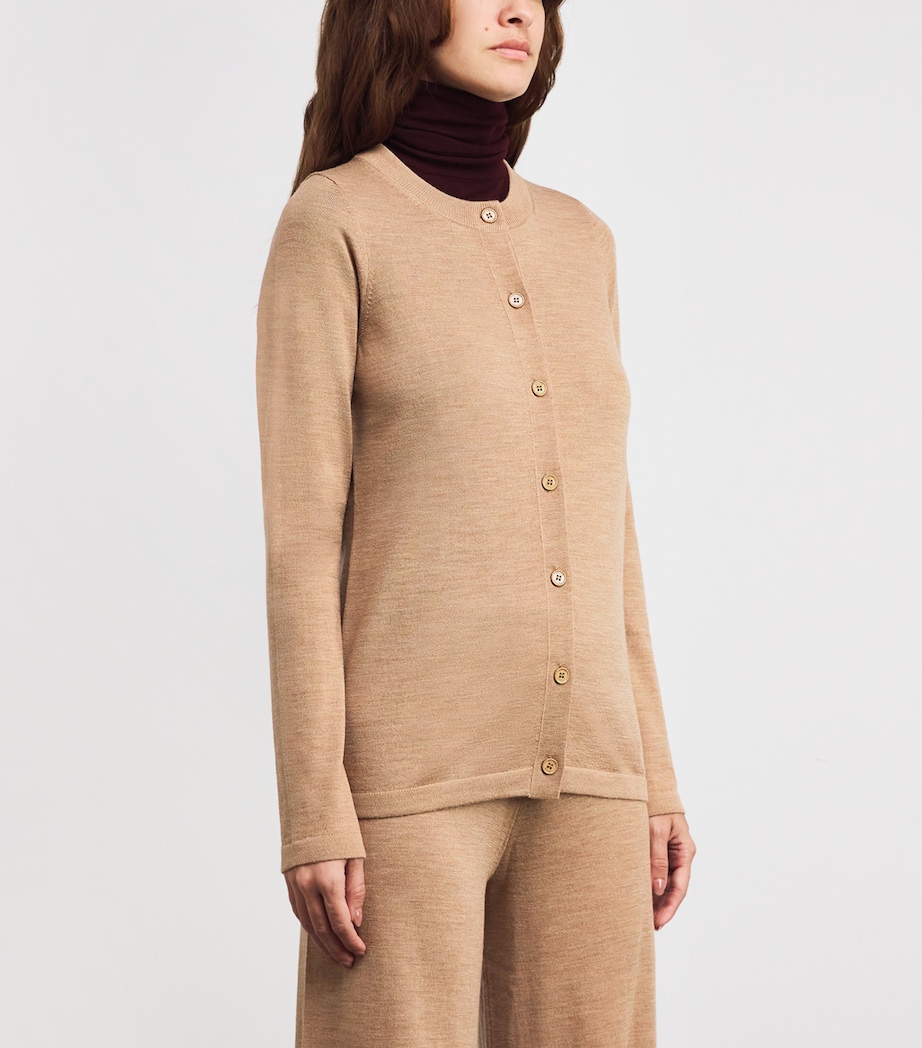 Merino Wool Cardigan 5038 CAMEL Image 3