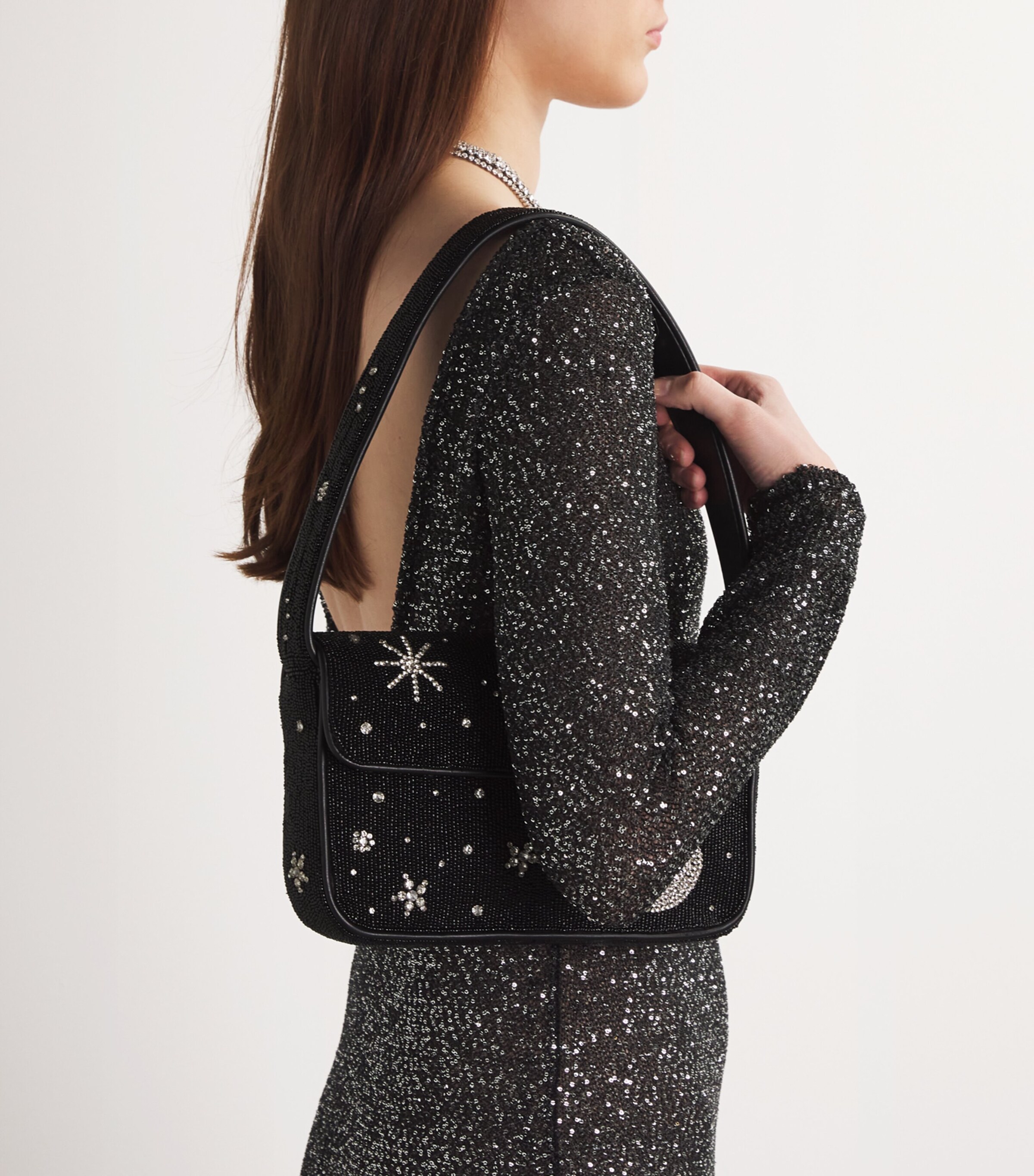 STAUD Tommy Beaded Starry Shoulder Bag Stnt Starry Night Image 5