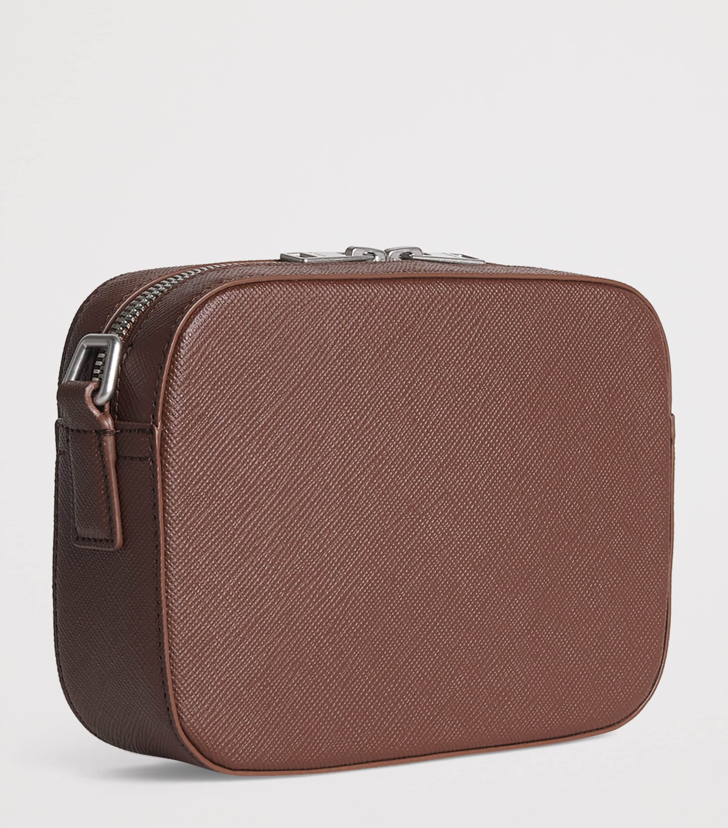 Sandro Paris Saffiano Leather Cross-Body Bag Cognac Image 3