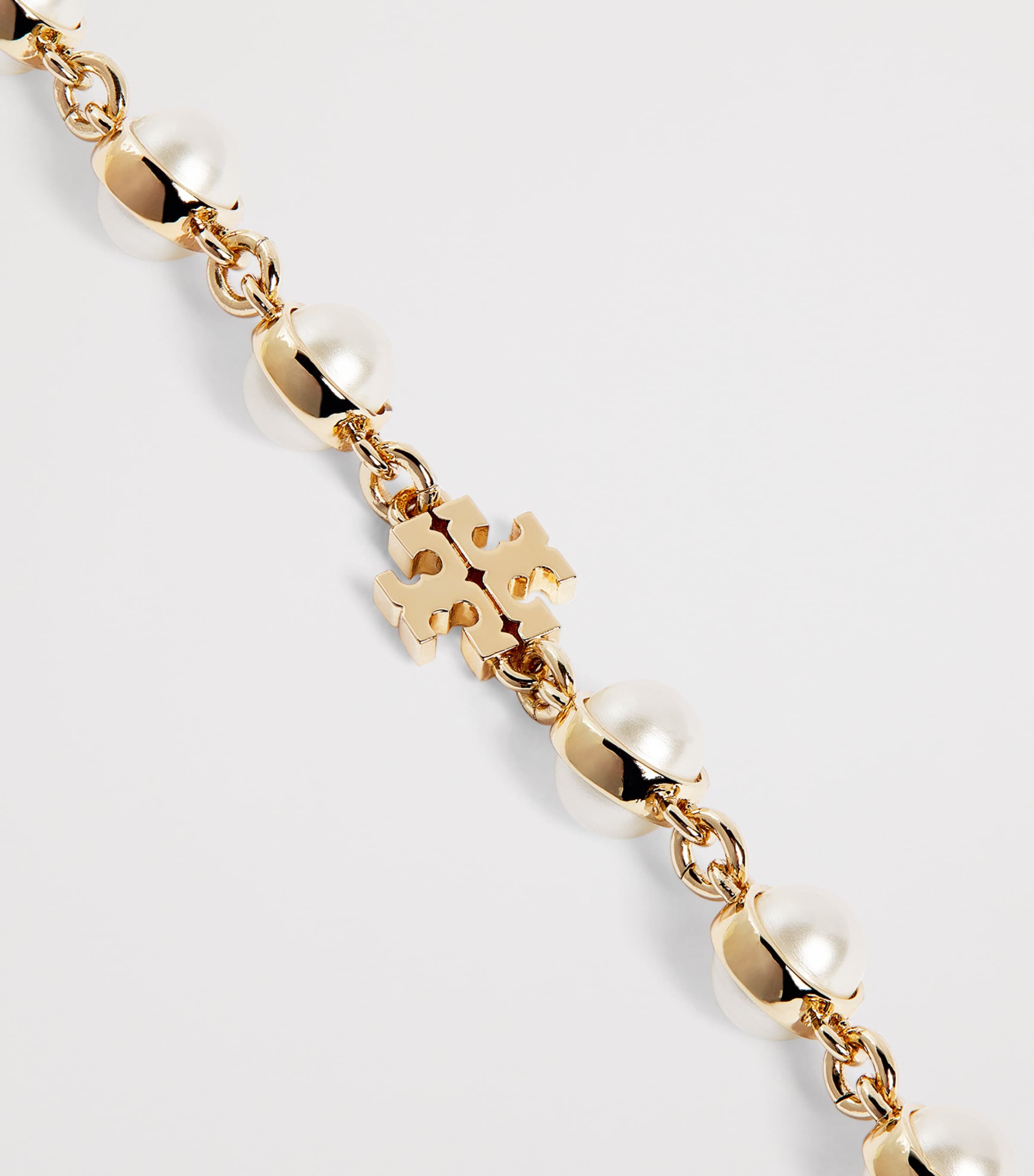 Pearl Chain Bracelet LIGHT BRASS / IVORY Image 3