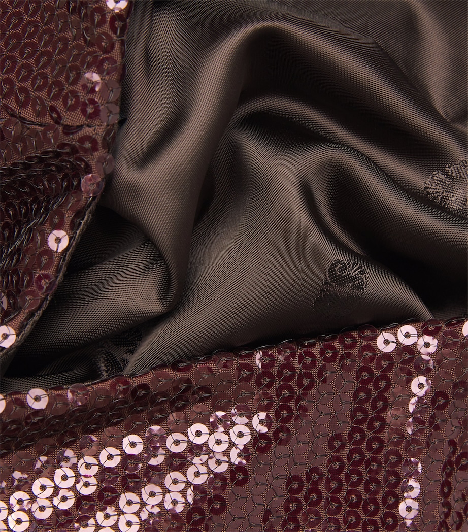 Sequinned Sussex Maxi Skirt I003 WINE Image 5