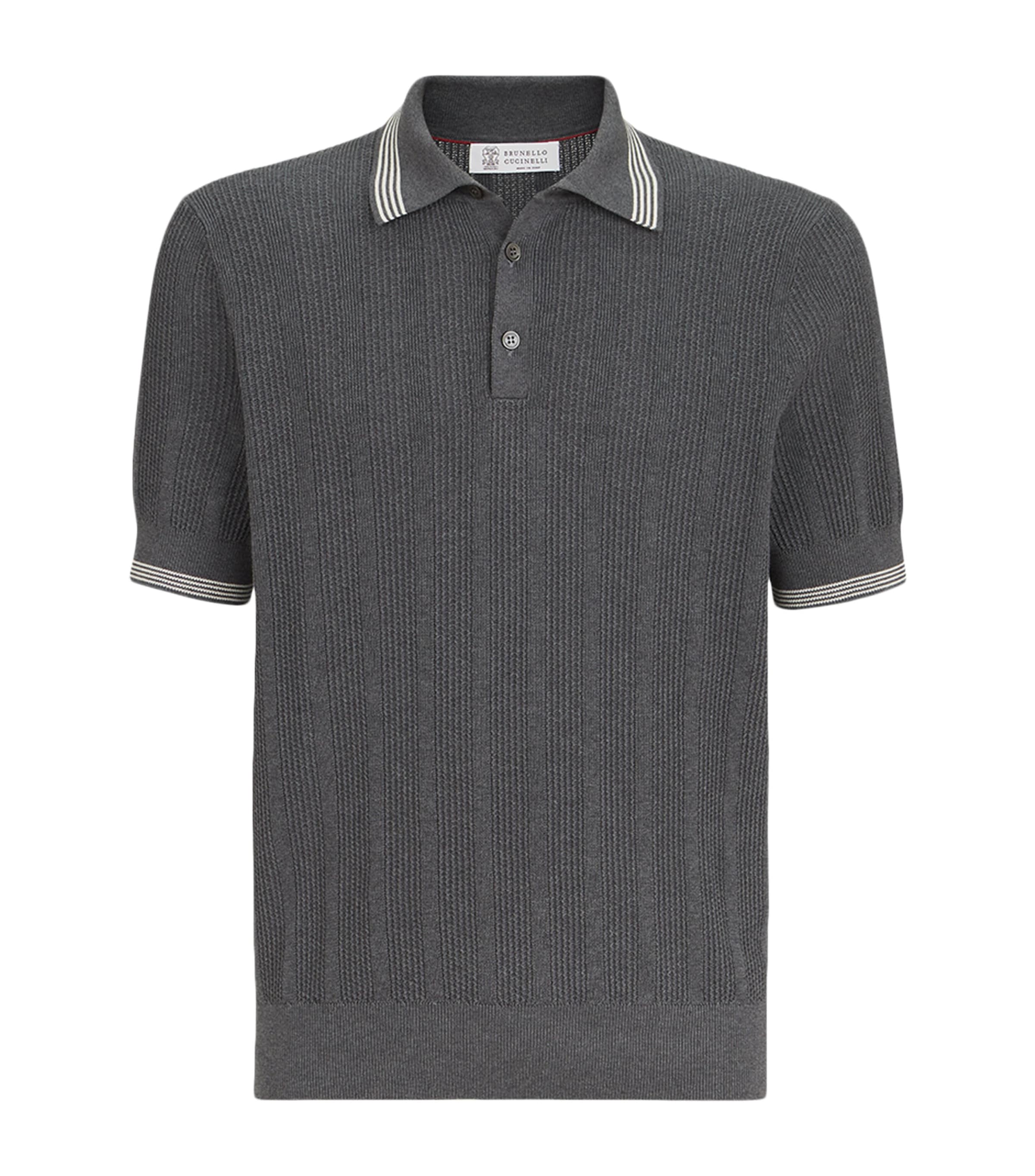 Brunello Cucinelli Mens Cotton Polo Shirt Image 1
