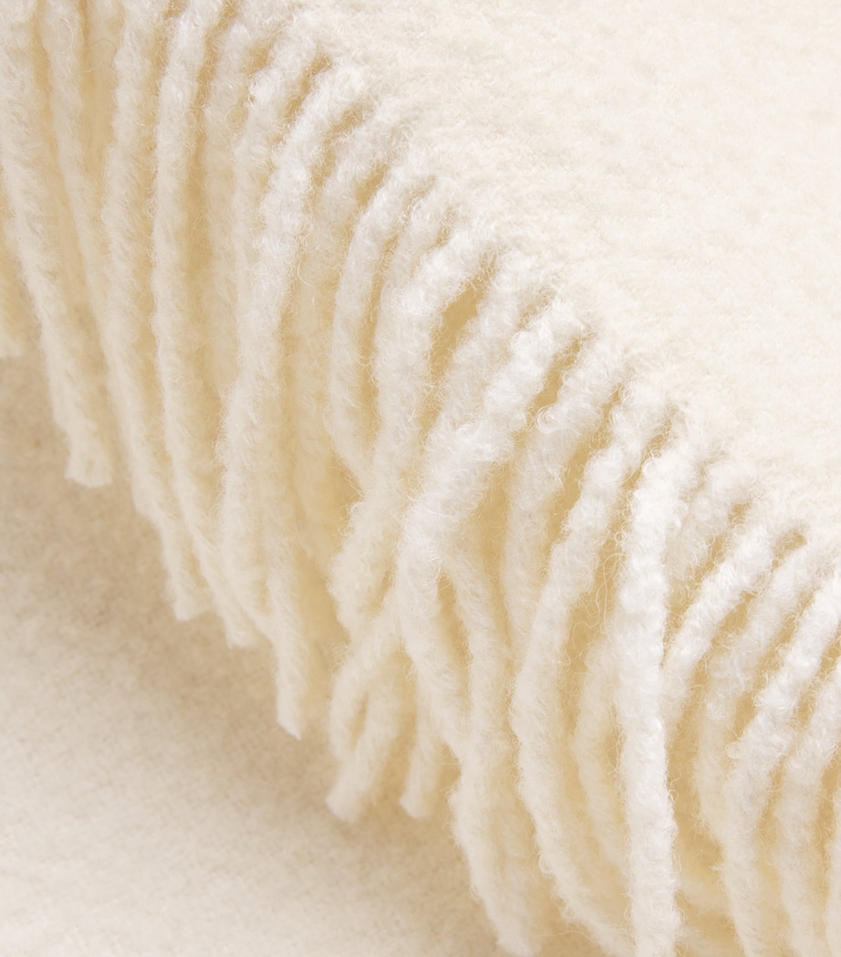 Wool-Blend Fringe Poncho 264 WINTER WHITE Image 5