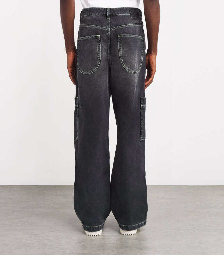 Irregular Cargo Jeans VINTAGE BLACK Image 4