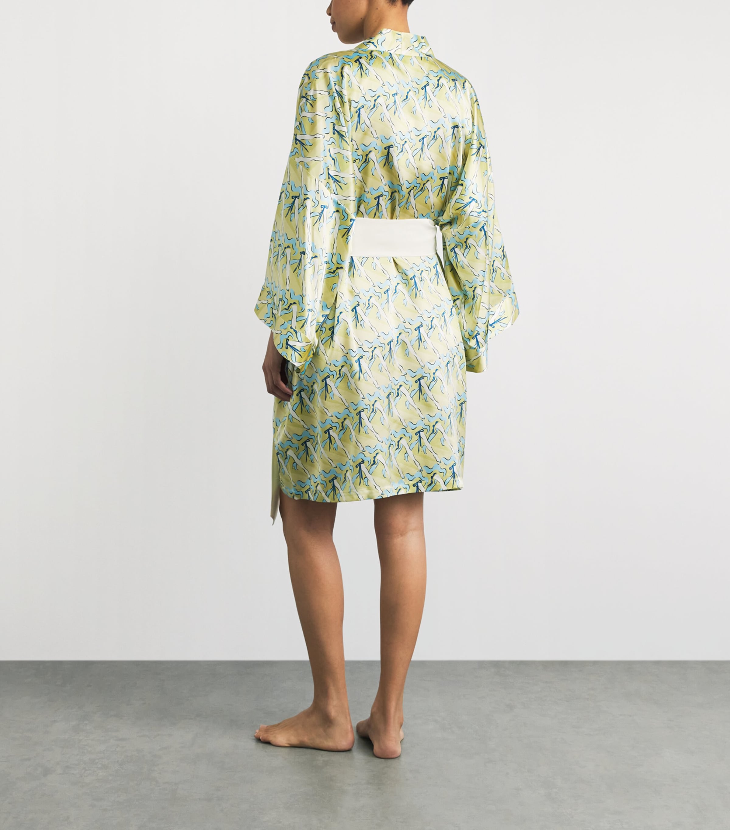 Olivia von Halle Womens Silk Cancan Short Robe Loulou Image 4
