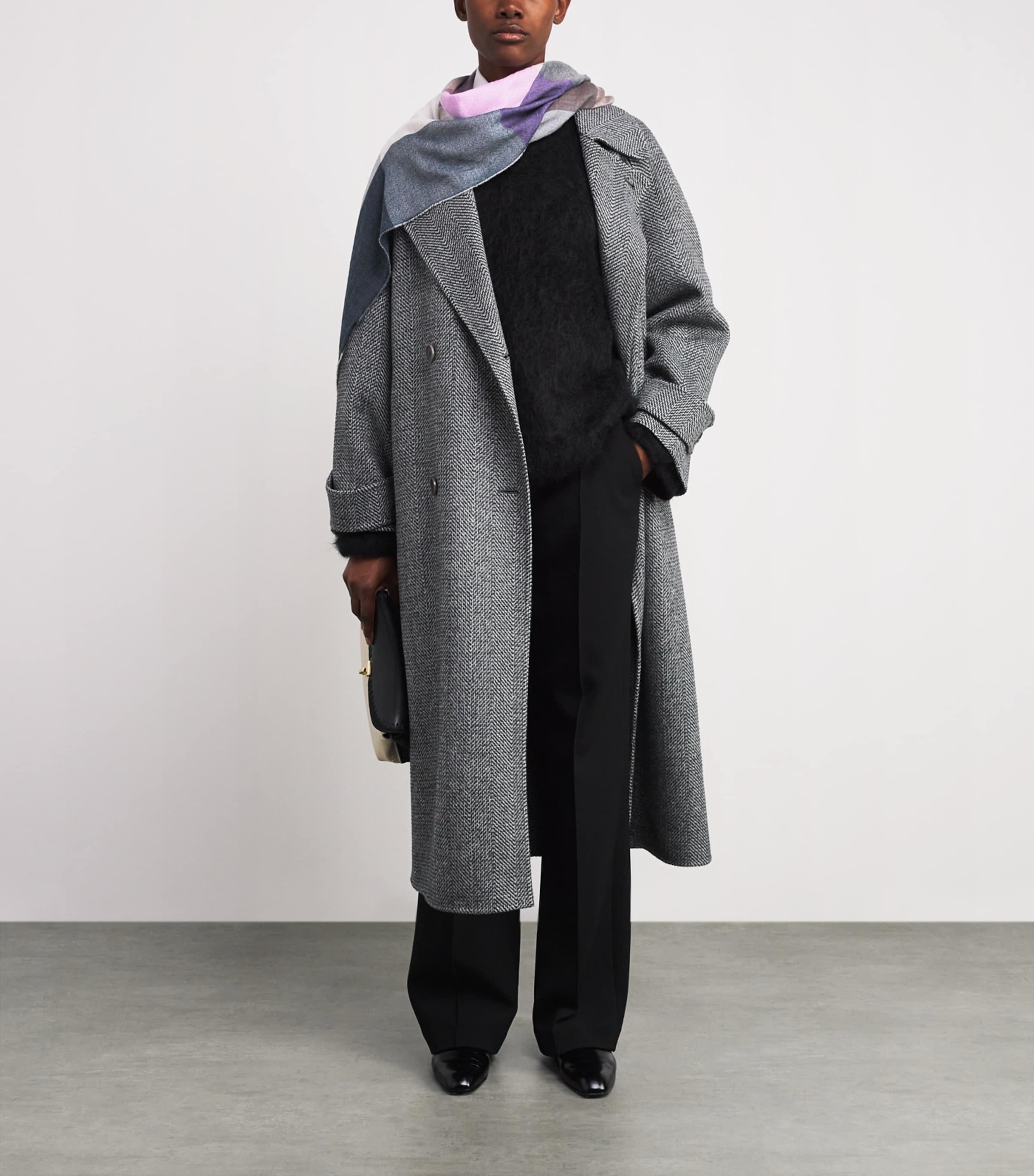 Cashmere Check Ethie Scarf RU7718-00 NTRL/PINK Image 2