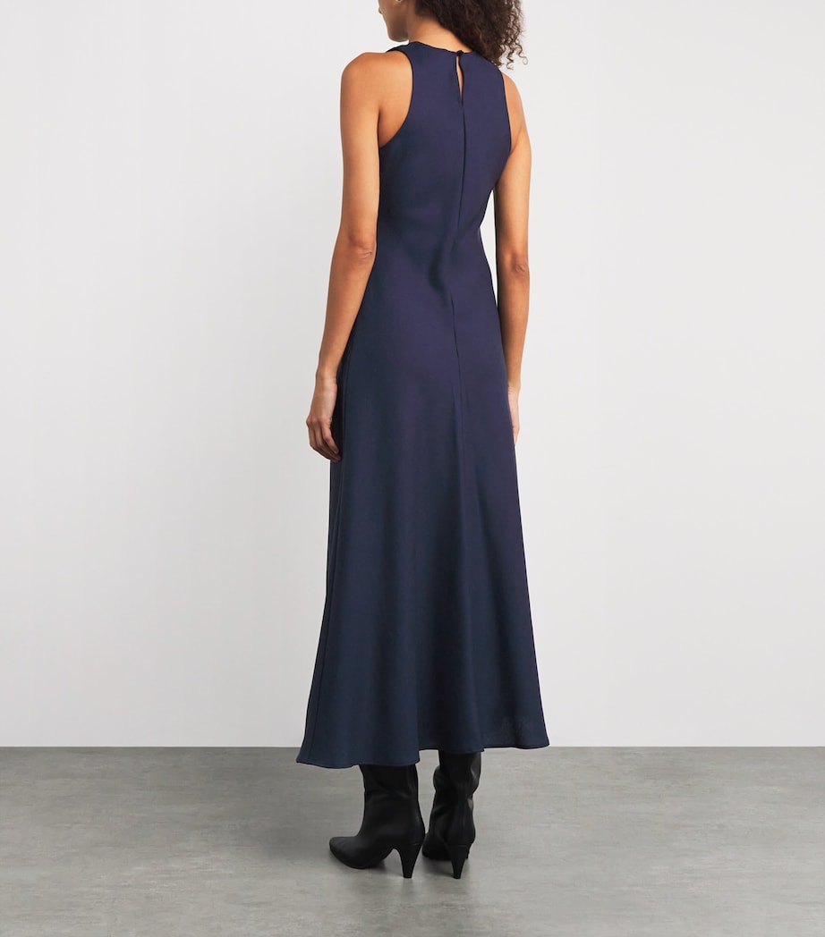 Twill Midi Dress NAVY Image 3