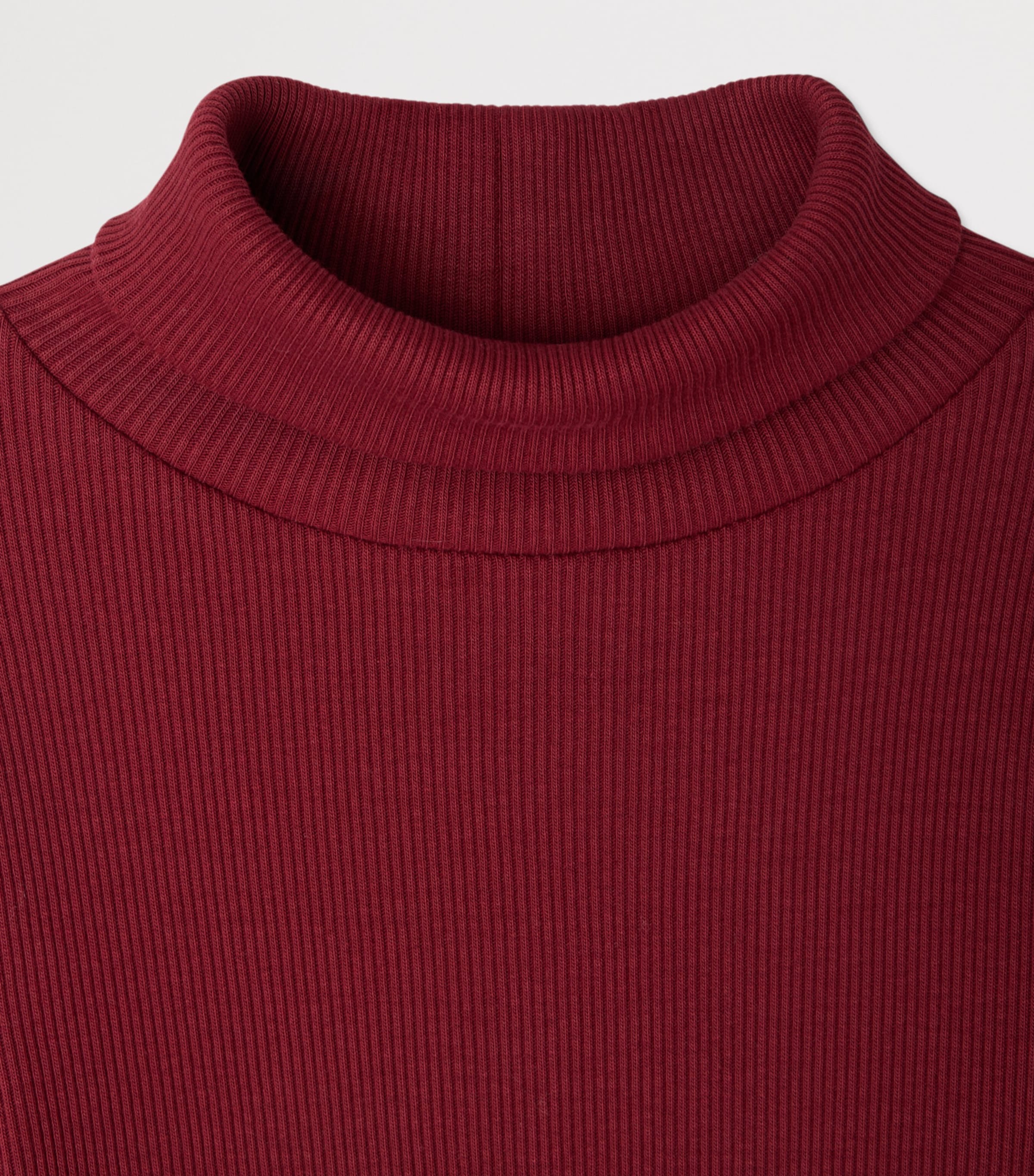 Bonpoint Cotton Rollneck Sweater (4-8 Years) Bordeaux Image 3