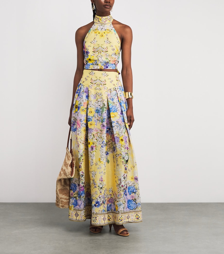 Linen-Silk Darling Buds Maxi Skirt DARLING BUDS DARLBUD Image 2