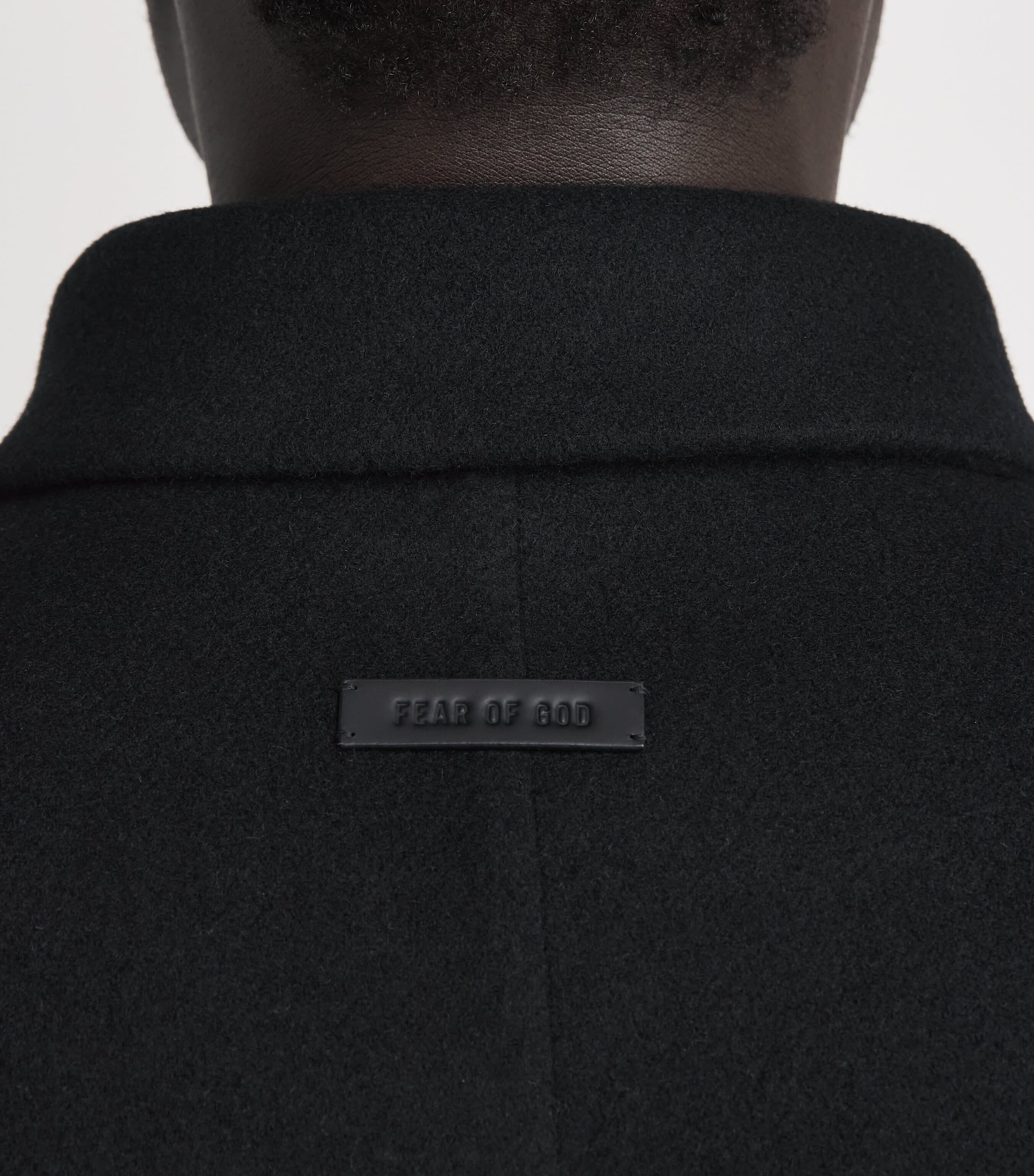 Fear Of God Mens Wool-Cashmere Overshirt Black/ Image 3