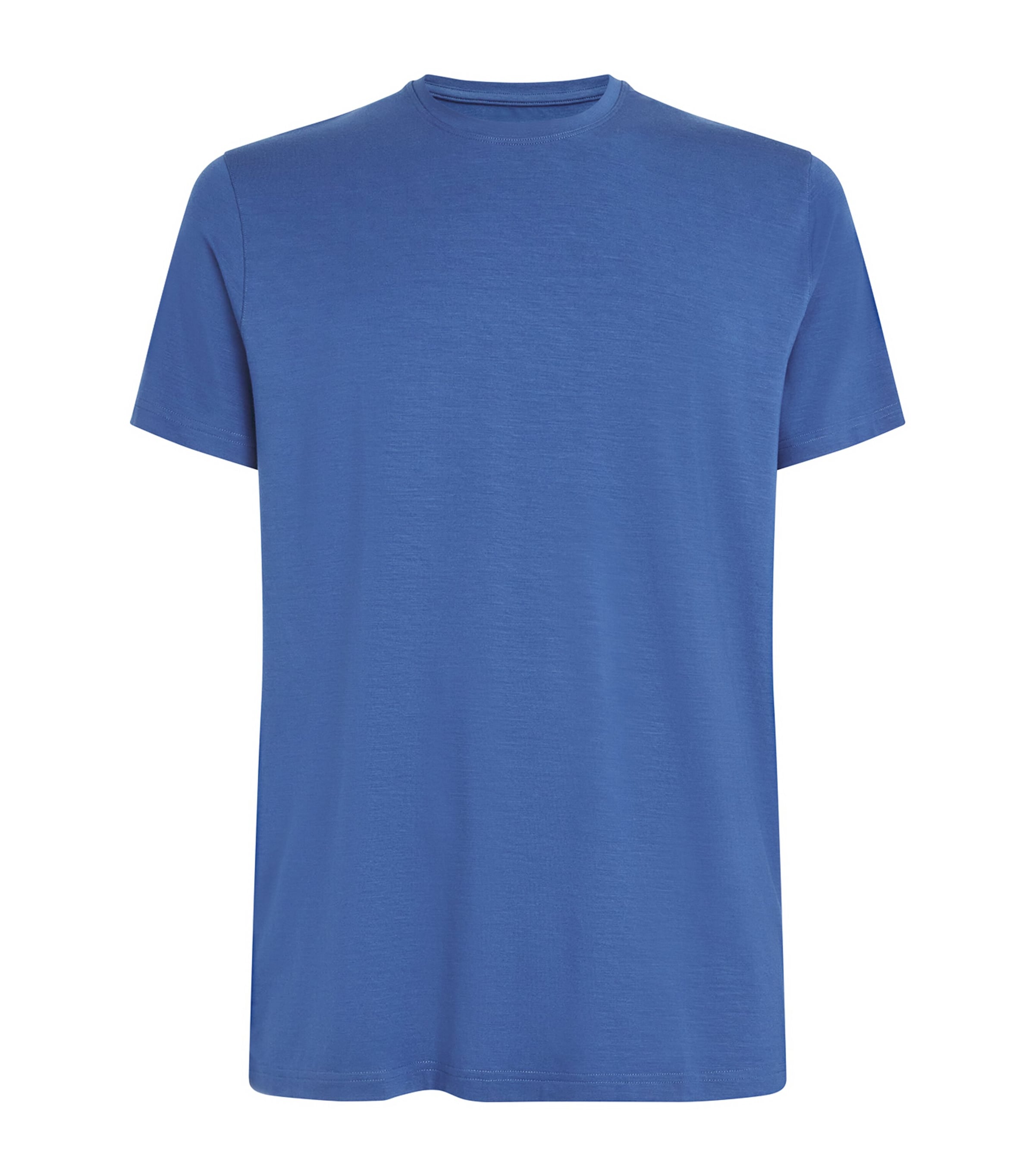 Derek Rose Mens Basel Crewneck Stretch-modal T-shirt Blue In Blue
