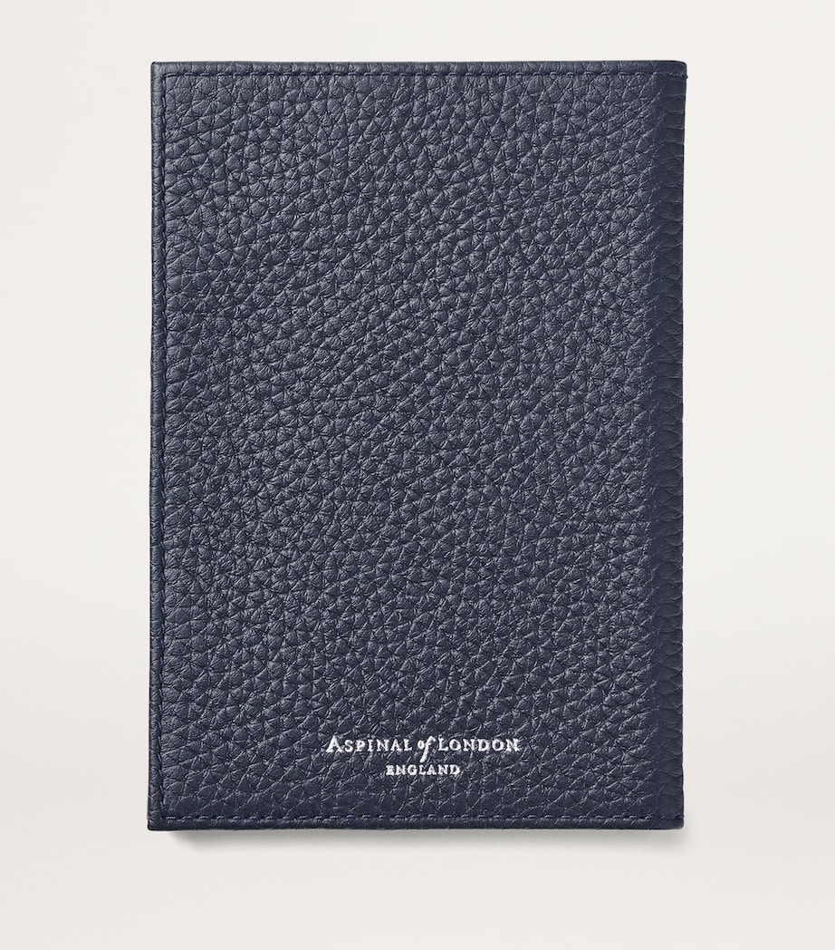 Leather Passport Cover NAVY Image 3