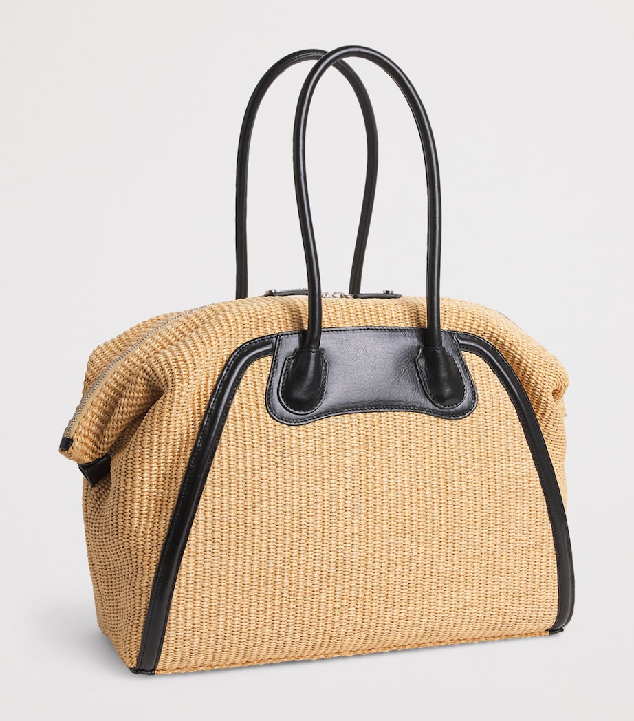 Vivienne Westwood Woven Shirley Top-Handle Bag Natural Image 3