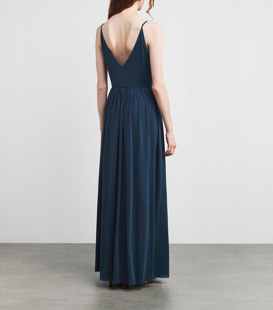 Stretch-Jersey Sleeveless Midi Dress NAVY Image 3