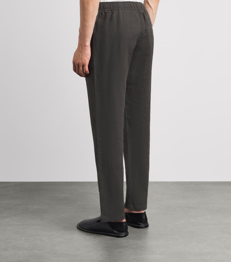 Samsøe Samsøe Mens Organic Cotton-Blend Jabari Straight Trousers Black Olive Image 5