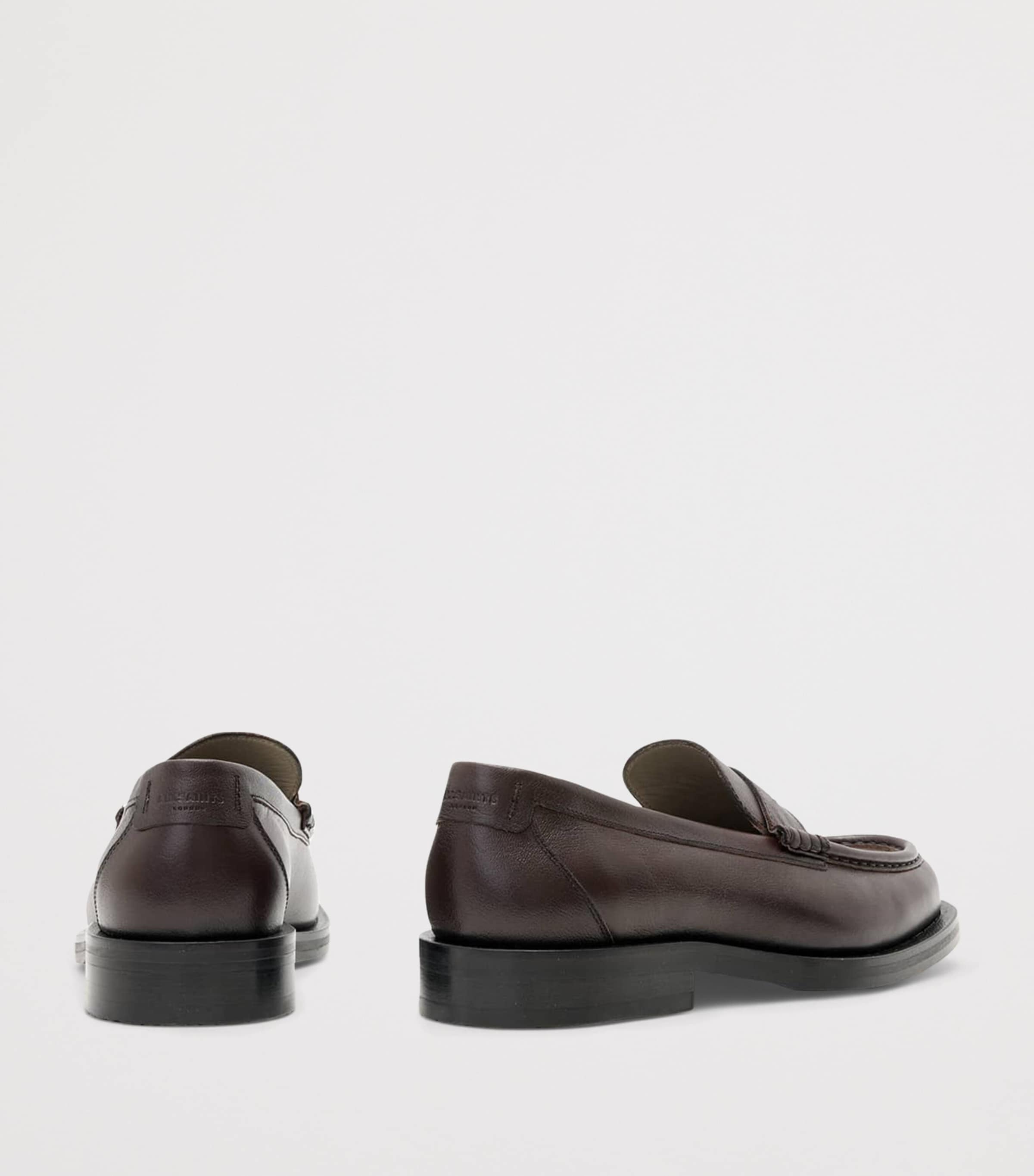 AllSaints Leather Bloom Loafers Oxblood Red Image 5