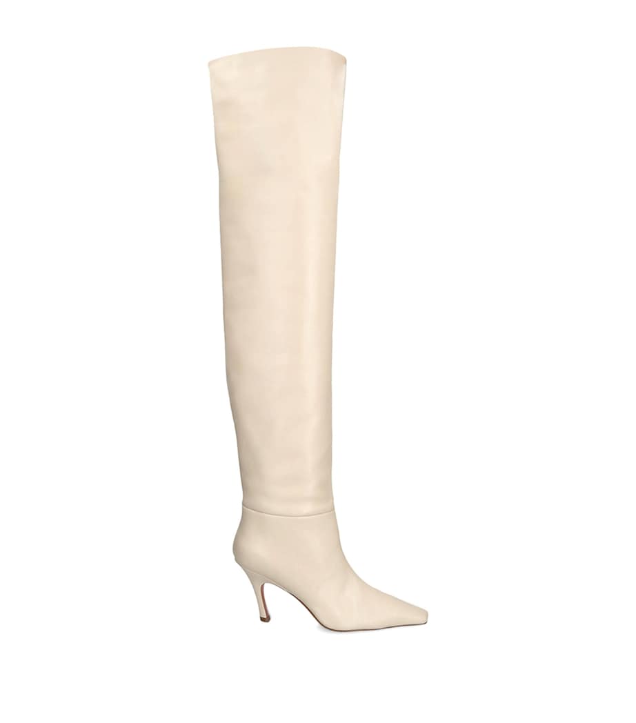 Leather Jamie Over-The-Knee Boots 80 BONE Image 1
