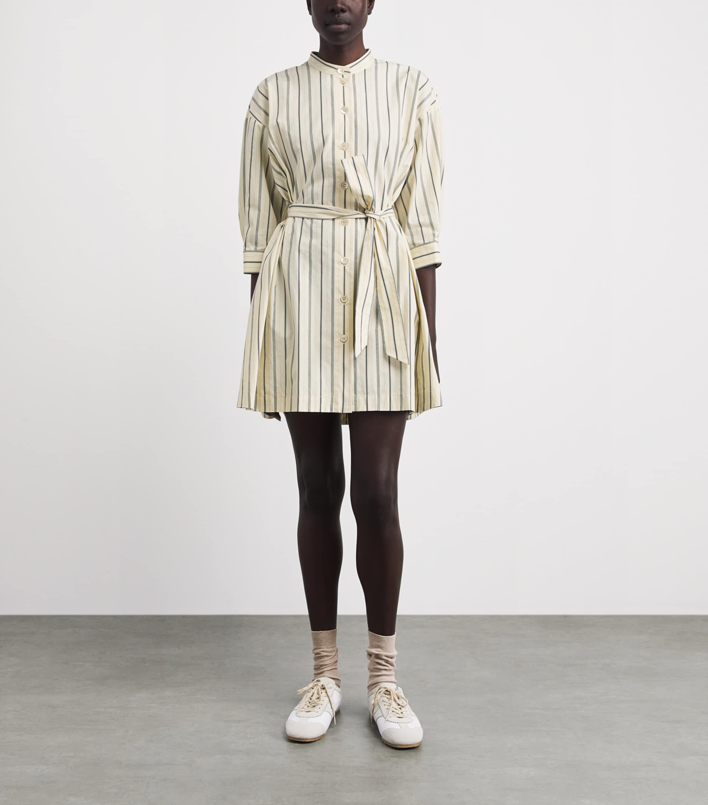 Claudie Pierlot Womens Cotton Stripe Mini Dress Multicolored Image 4