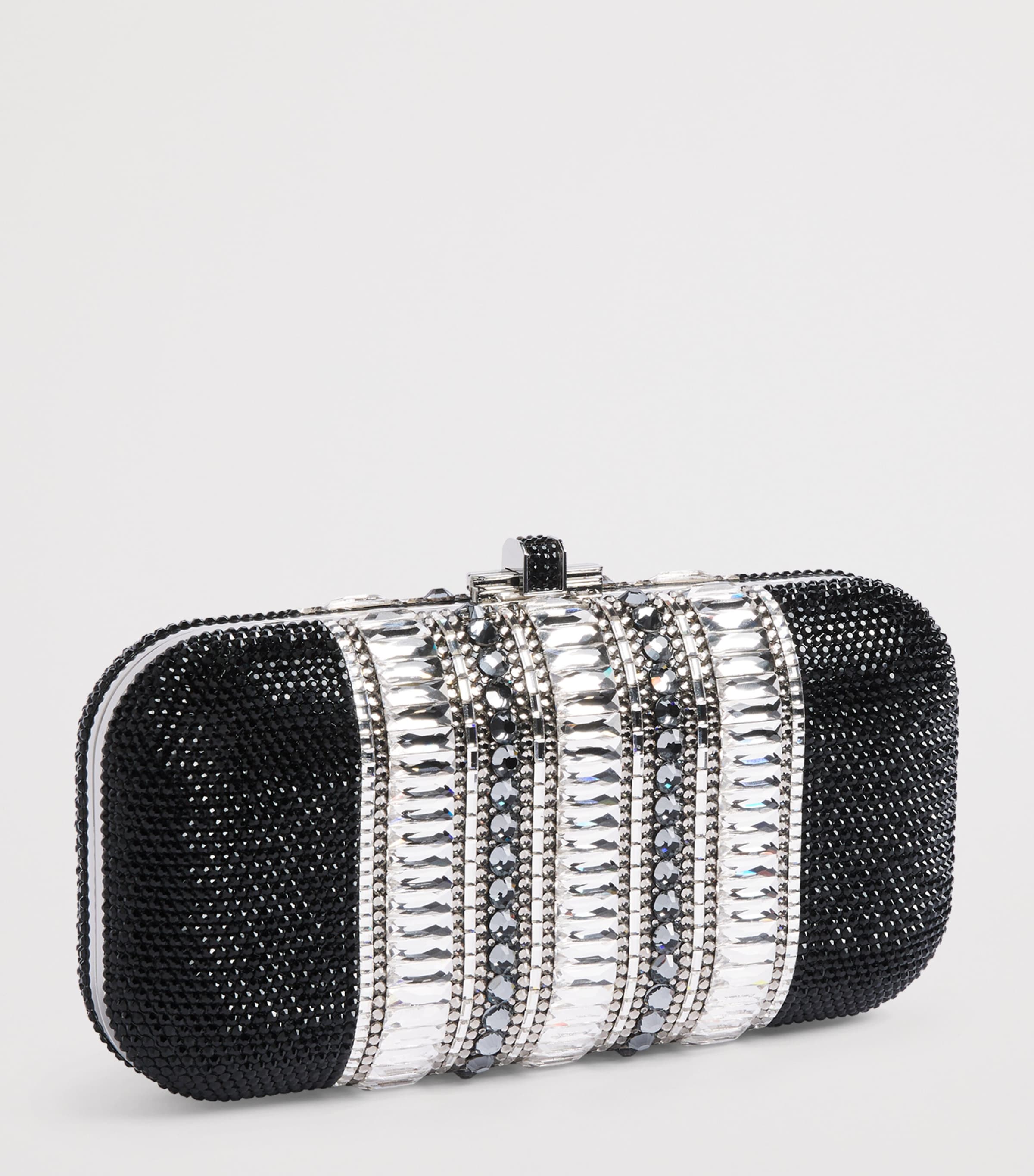 Judith Leiber Gems Long Slide Clutch Bag Sjtmt Silver Jet Image 3