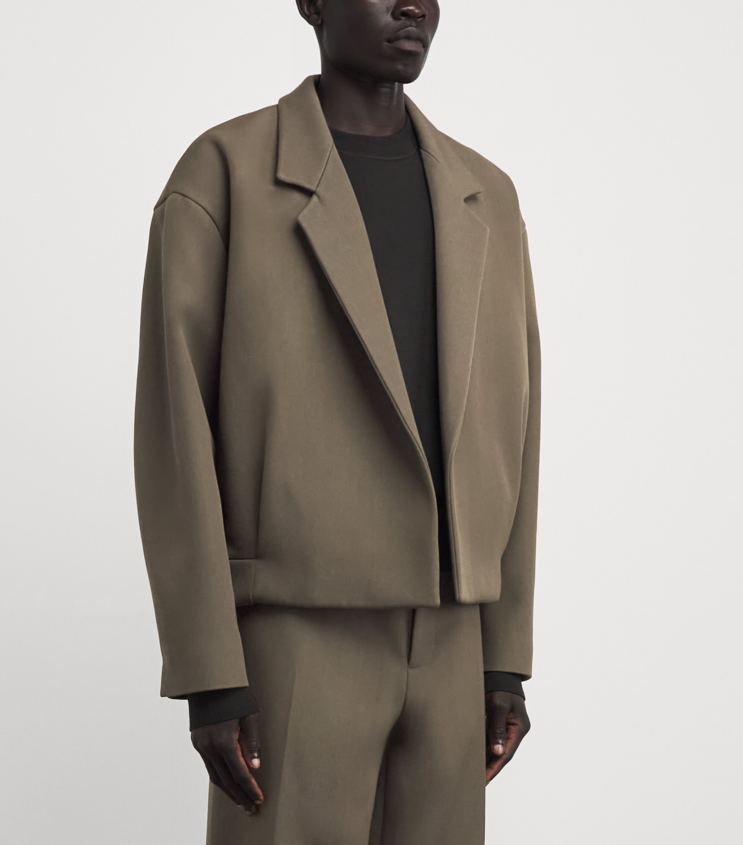 Virgin Wool-Cotton Cropped Blazer WILLOW Image 3