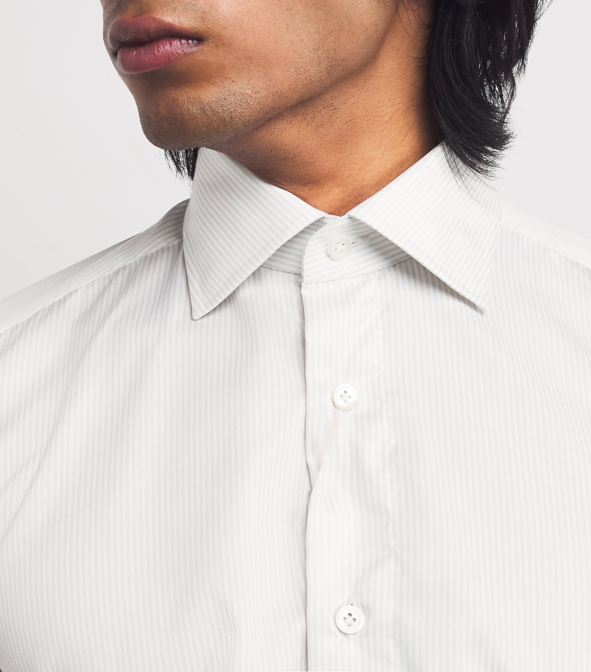 Cotton Stripe Shirt GREY STRIPE Image 6