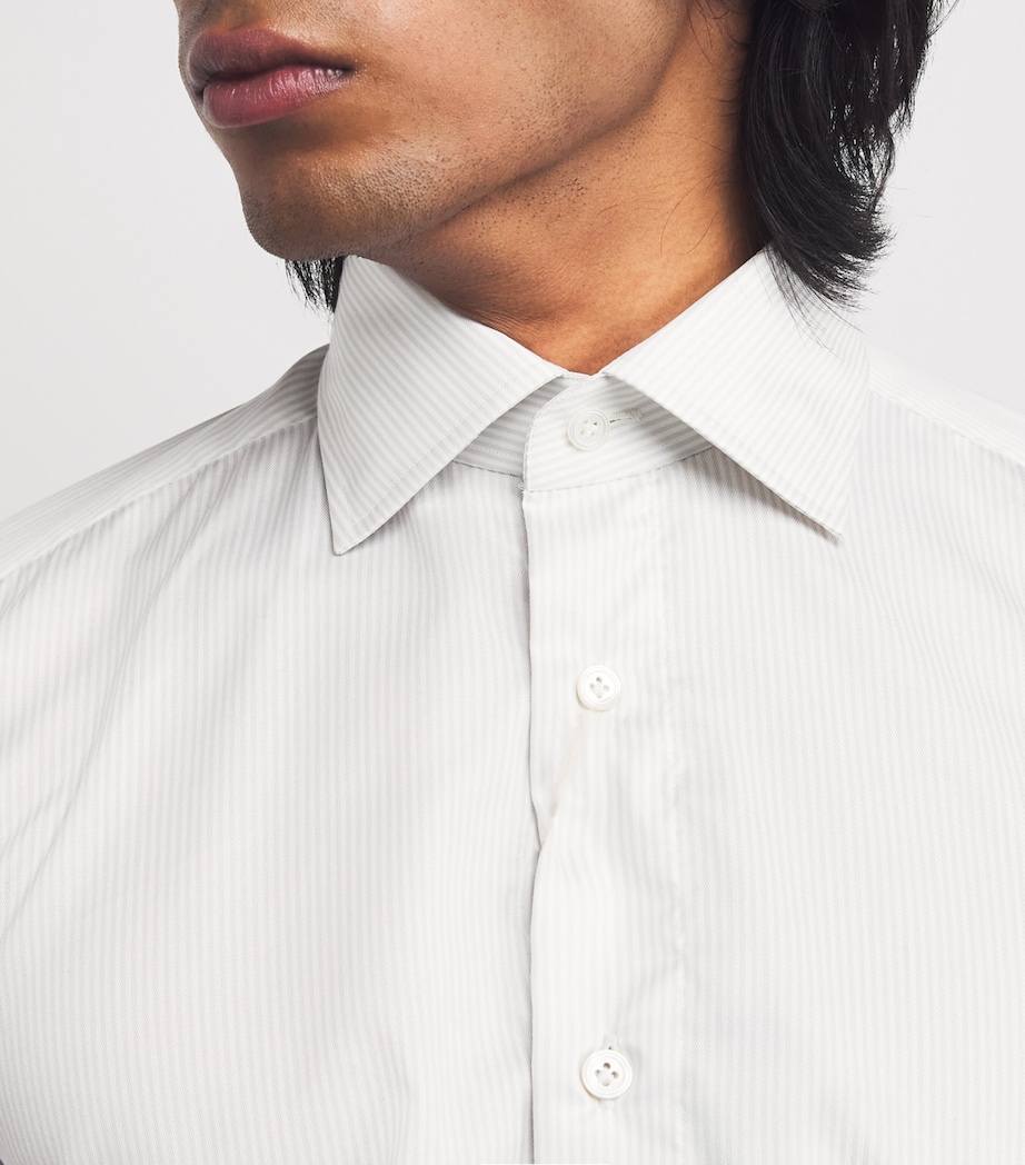 Cotton Stripe Shirt GREY STRIPE Image 6