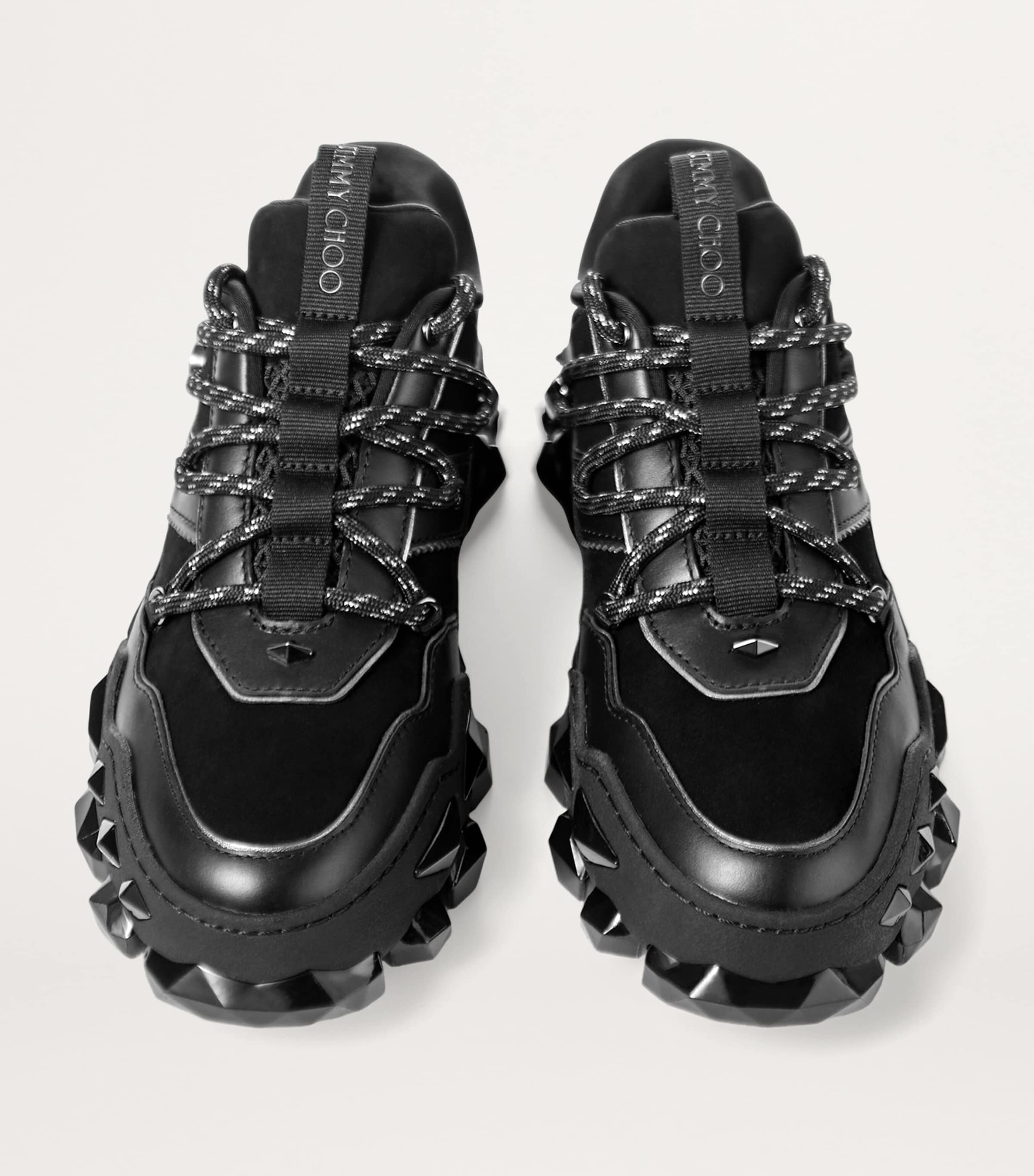 Jimmy Choo Black Diamond X Leather Sneakers | Harrods US