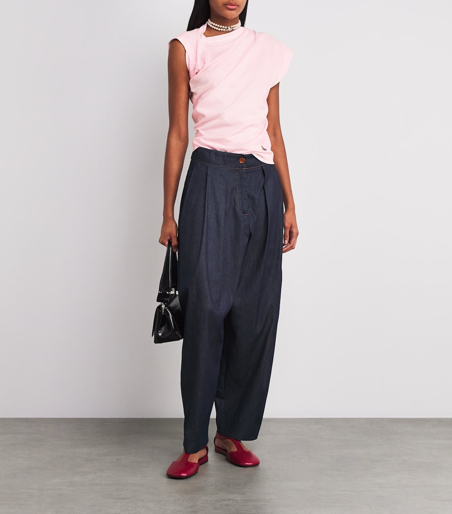 Cotton Asymmetric Orb Hebo Top G409 PINK Image 2