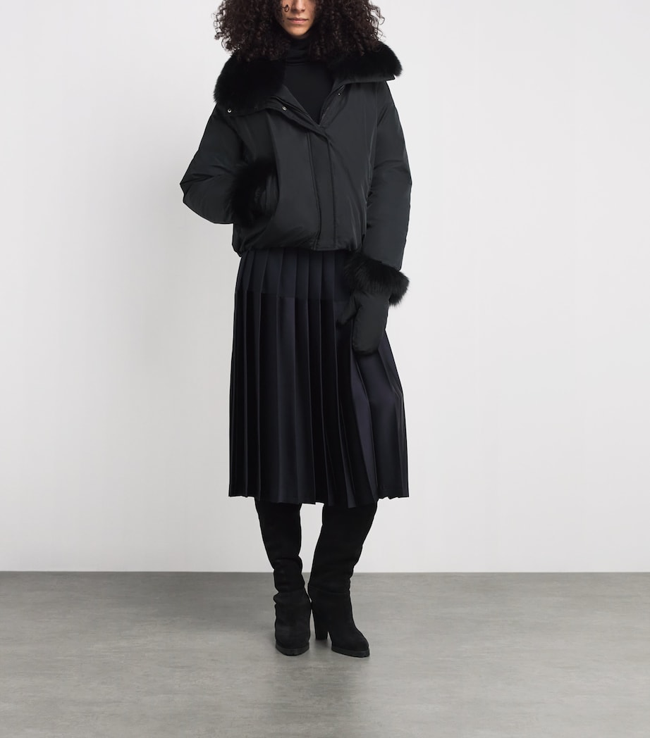 Down-Fox Fur Technical Padded Jacket C99 Image 2