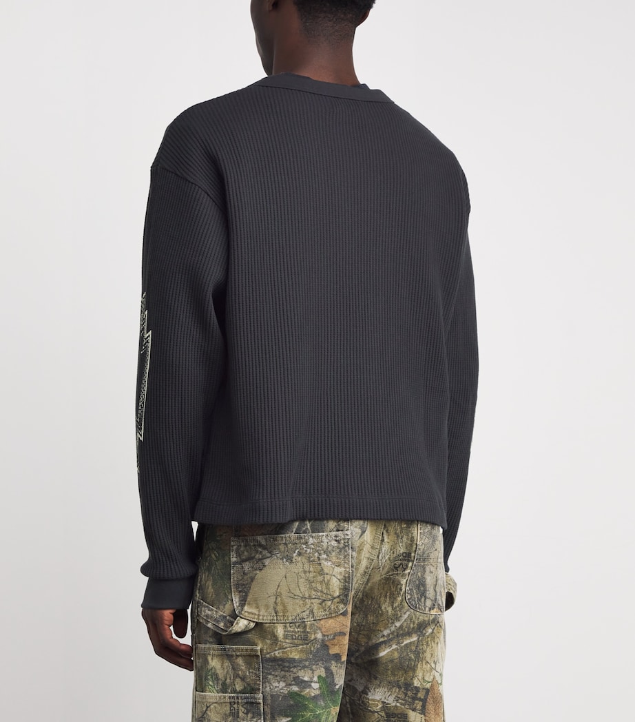 Best West Logo Thermal Long-Sleeve T-Shirt VINTAGE BLACK Image 4