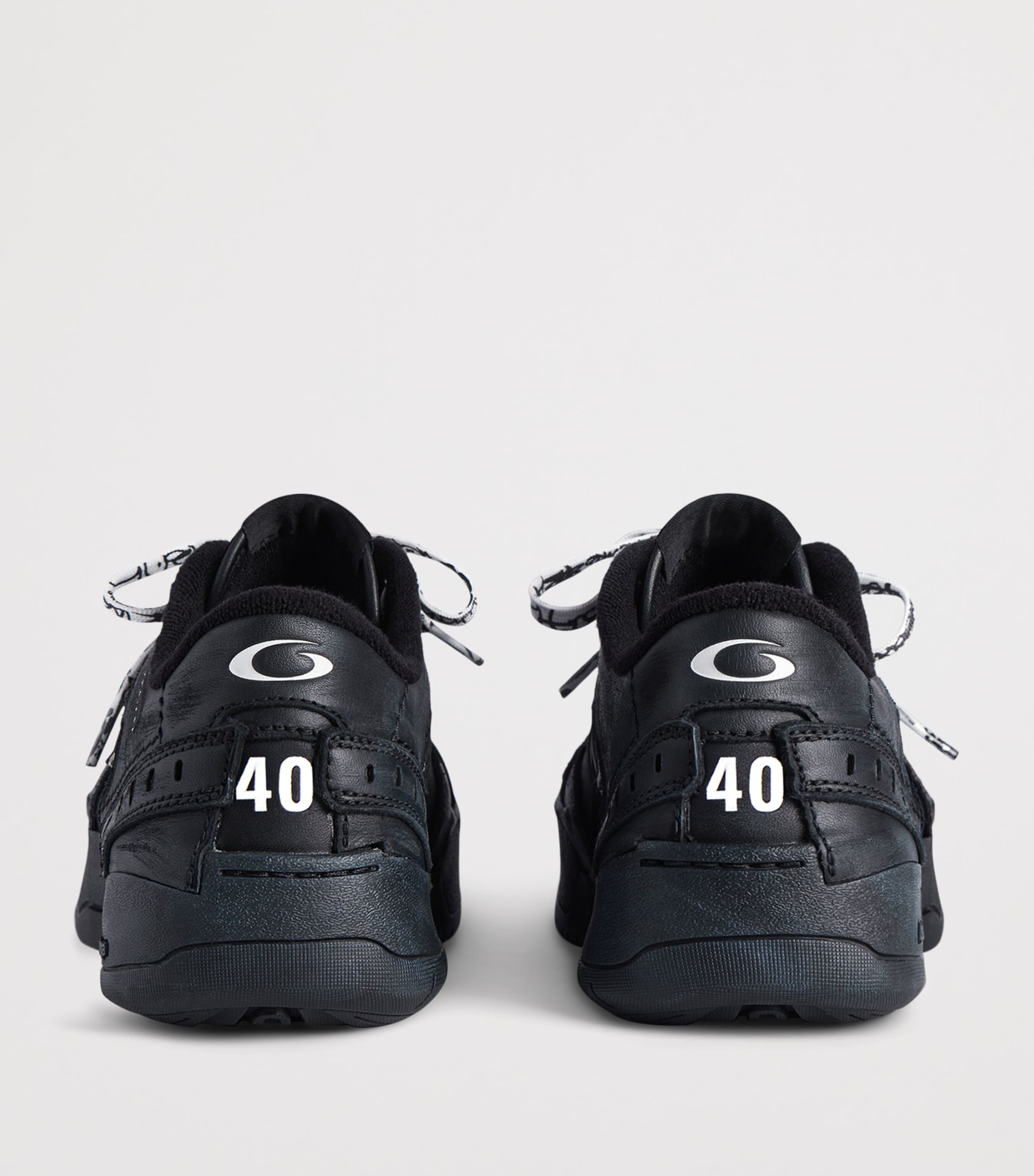 Leather Hamptons Platform Sneakers 1000 Image 4