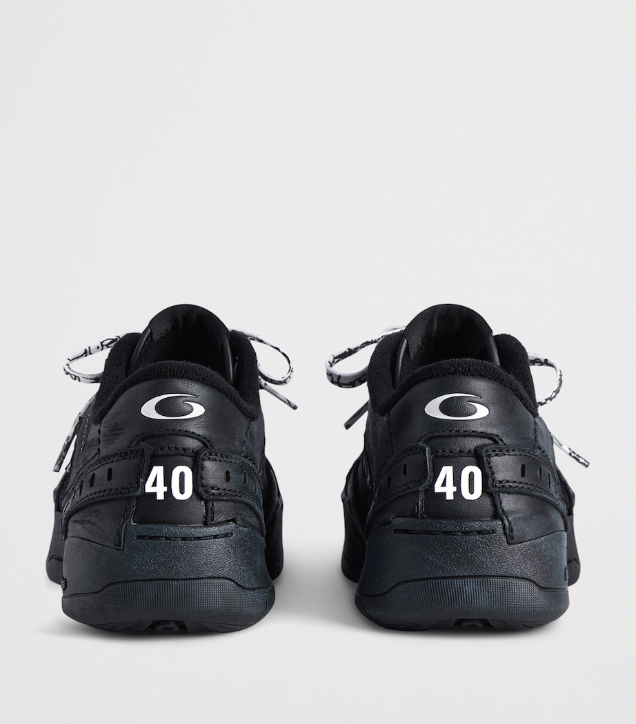 Leather Hamptons Platform Sneakers 1000 Image 4