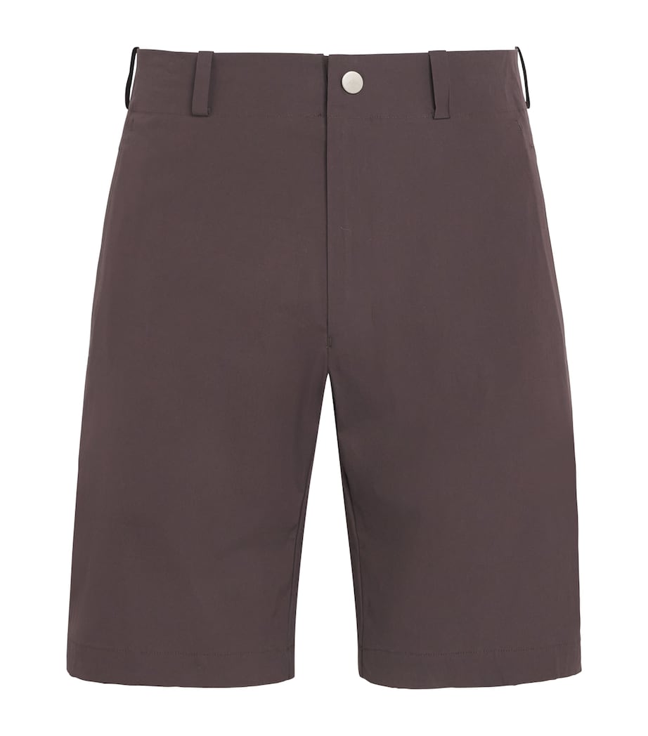 Alba Mens Cotton-Blend Techno Shorts Mud Image 1