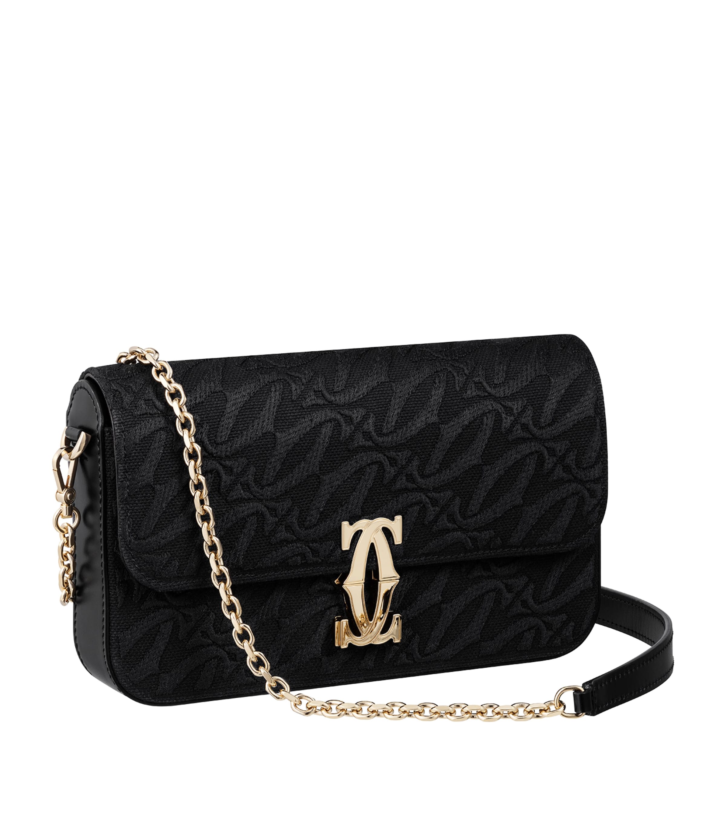 Leather Mini C de Cartier Shoulder Bag BLACK Image 1